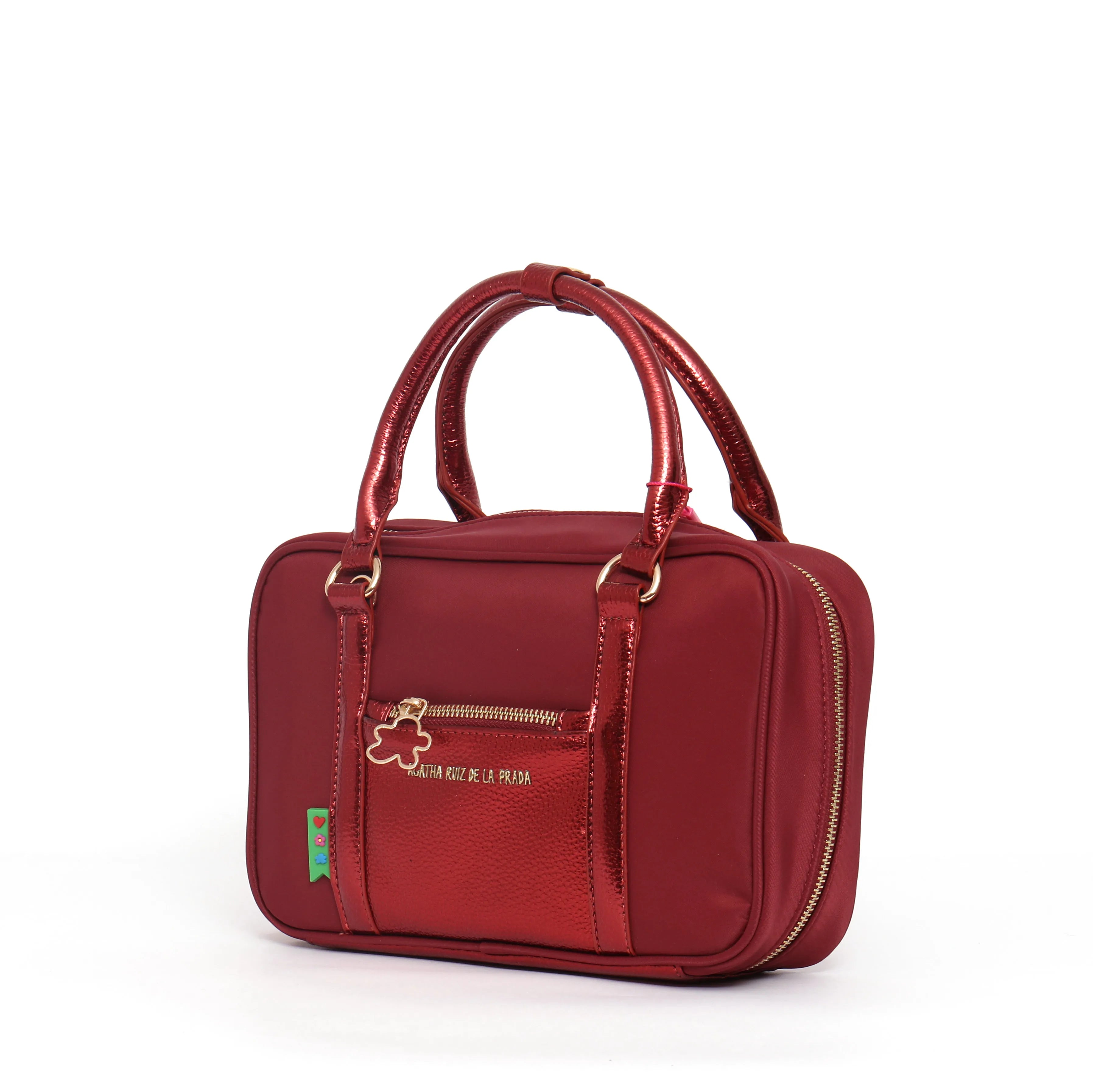 BOLSO NYLON METALIZADO GRANATE