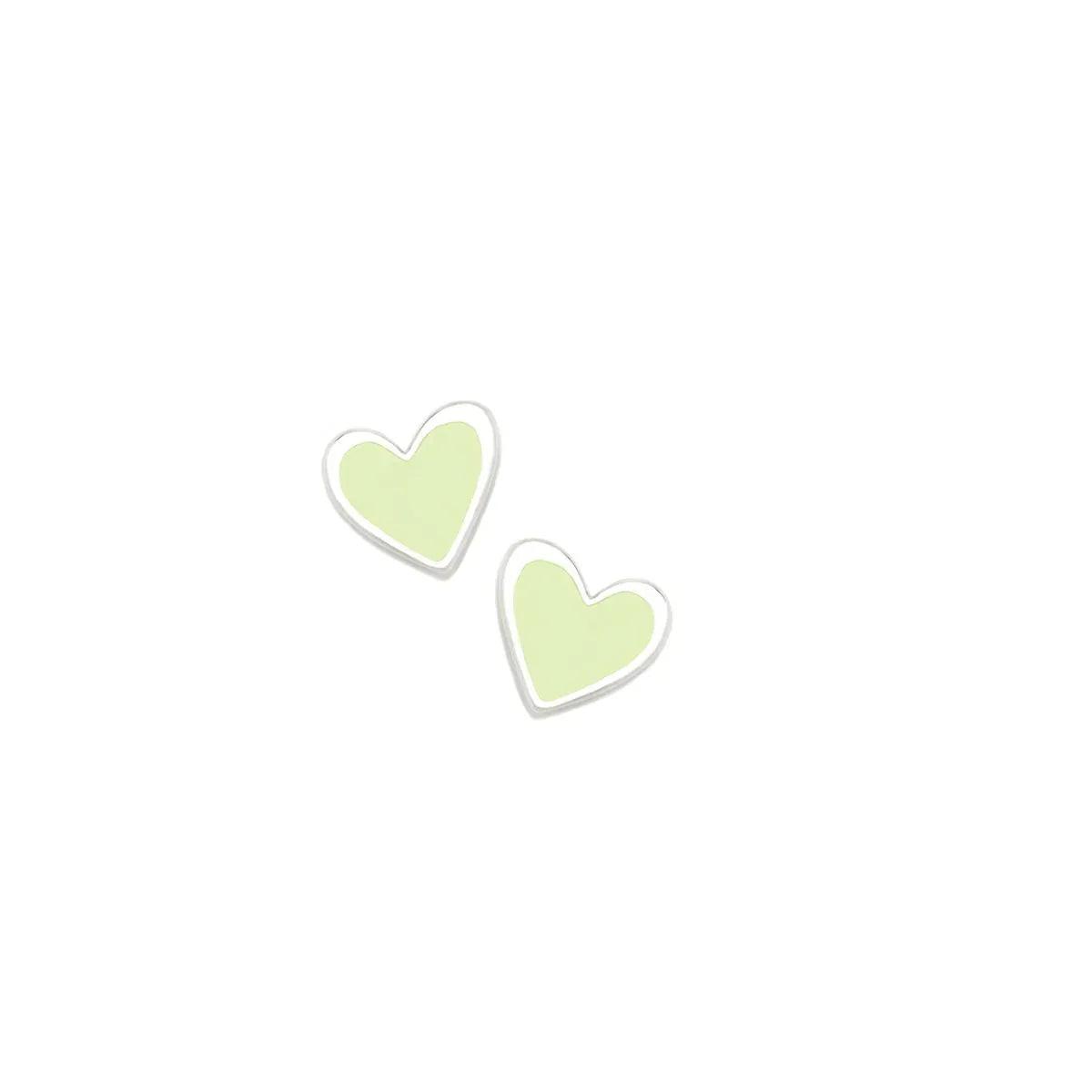 PENDIENTES VERDE PASTEL CORAZON - Agatha Ruiz de la Prada