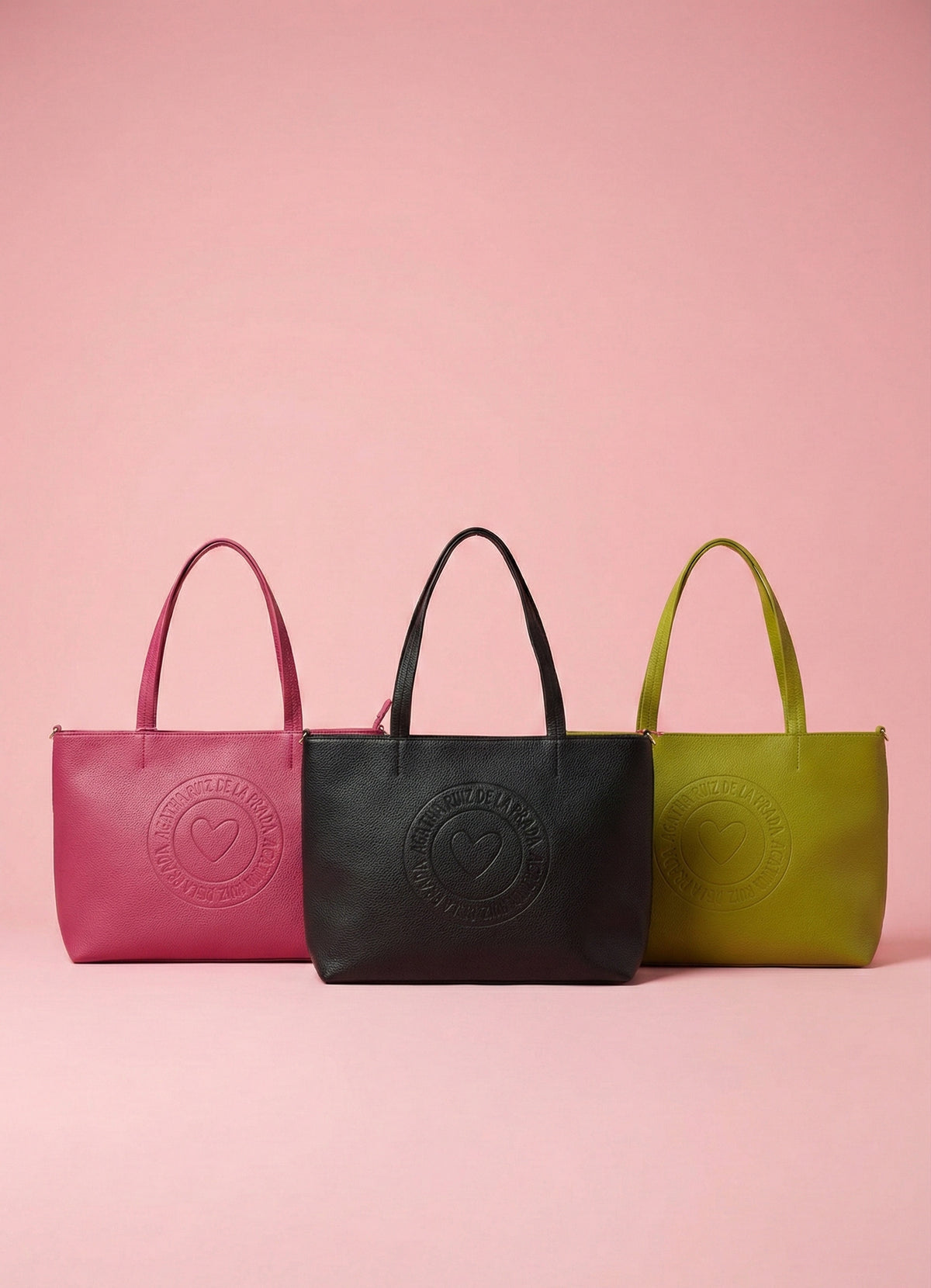 BORSA SHOPPER CON LOGO A CUORE BLU