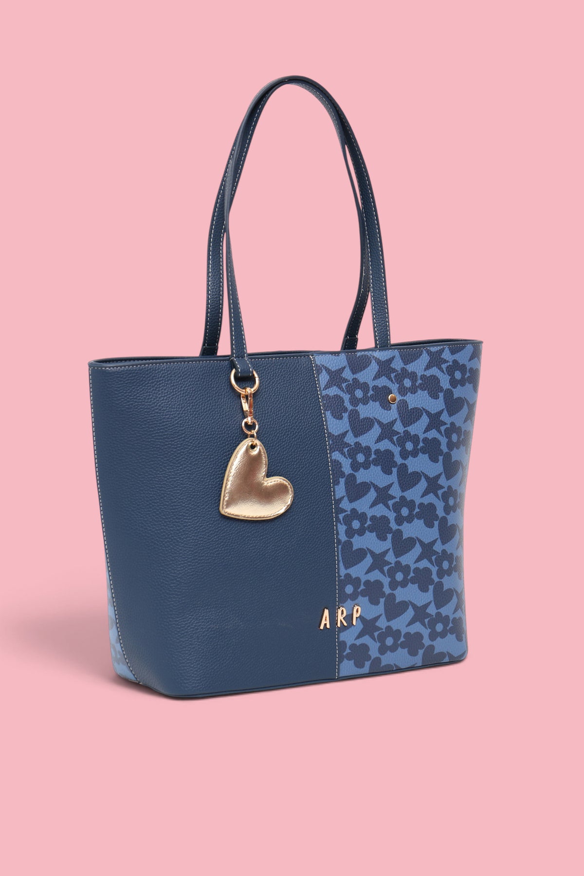 TOTE DOBLE ESTAMPADO AZUL