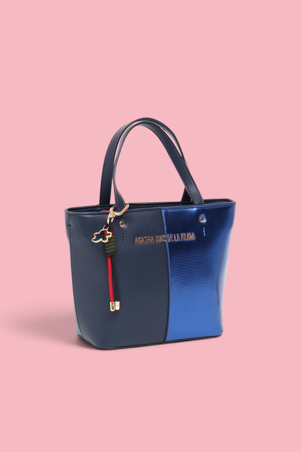 TWO-TONE TOTE BAG BLUE