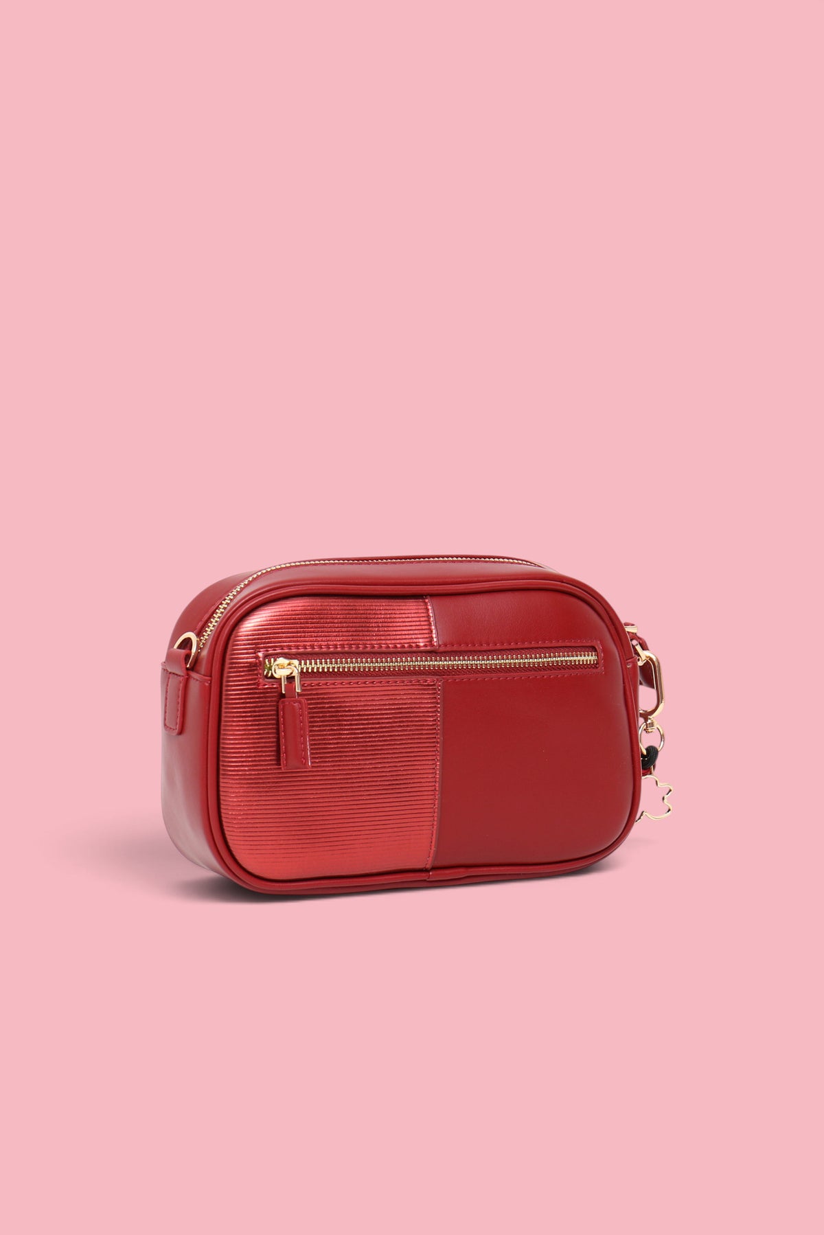 TWO-TONE CROSSBODY BAG RED