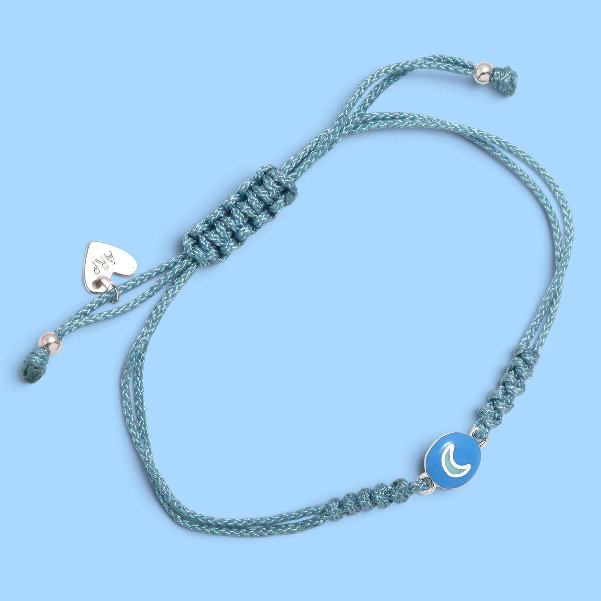 PULSERA CORDÓN AZUL LUNA FUN