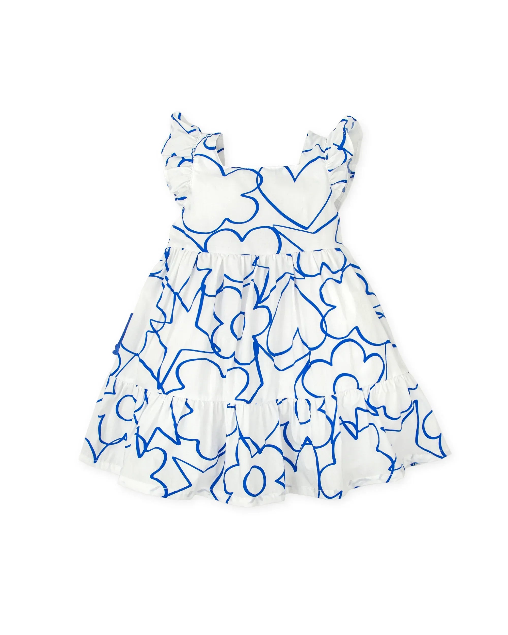 VESTIDO TIRANTES POPELIN SATINADO ICONOS AZULES - Agatha Ruiz de la Prada