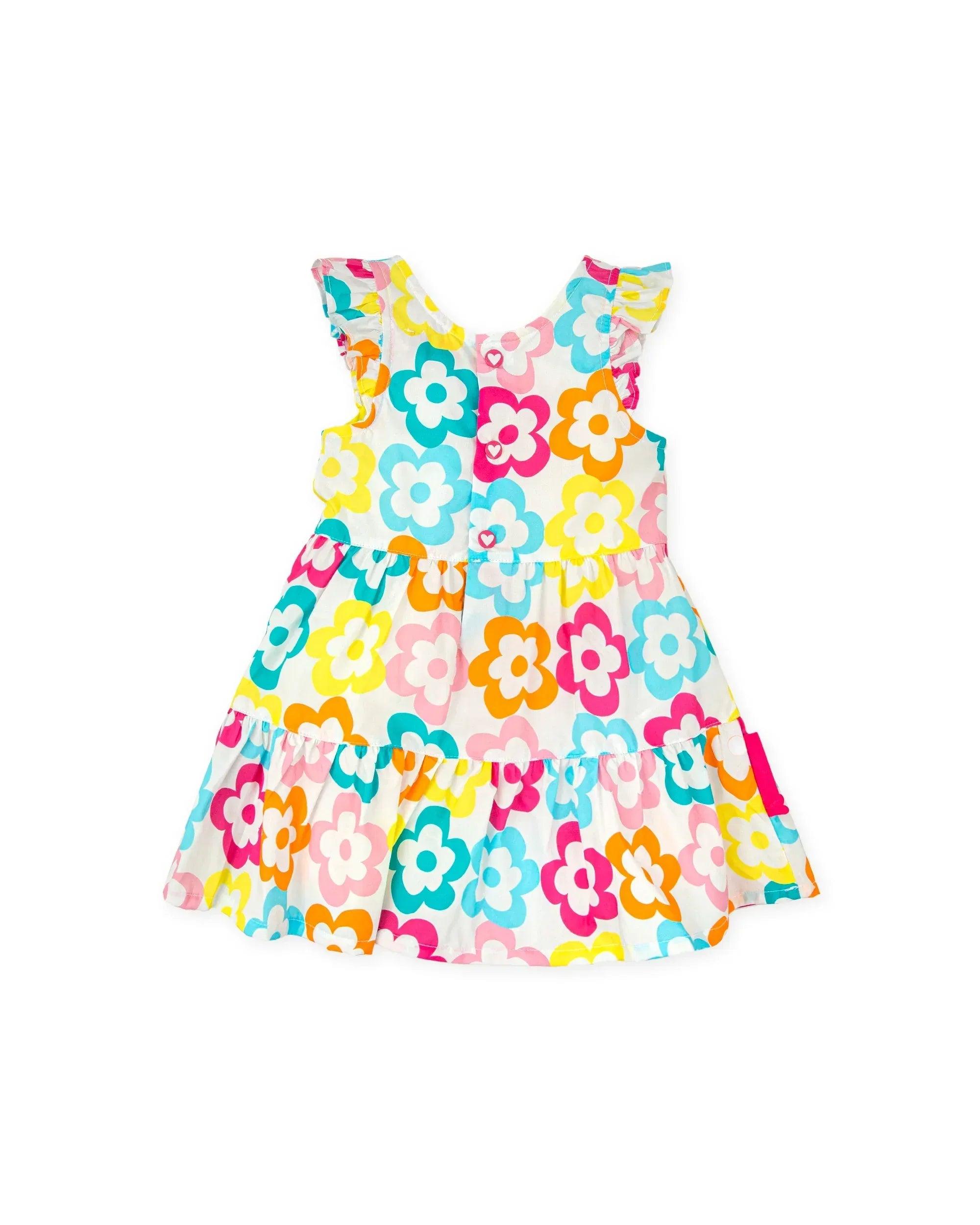 Vestido de tirantes florales multicolor con volante en el bajo