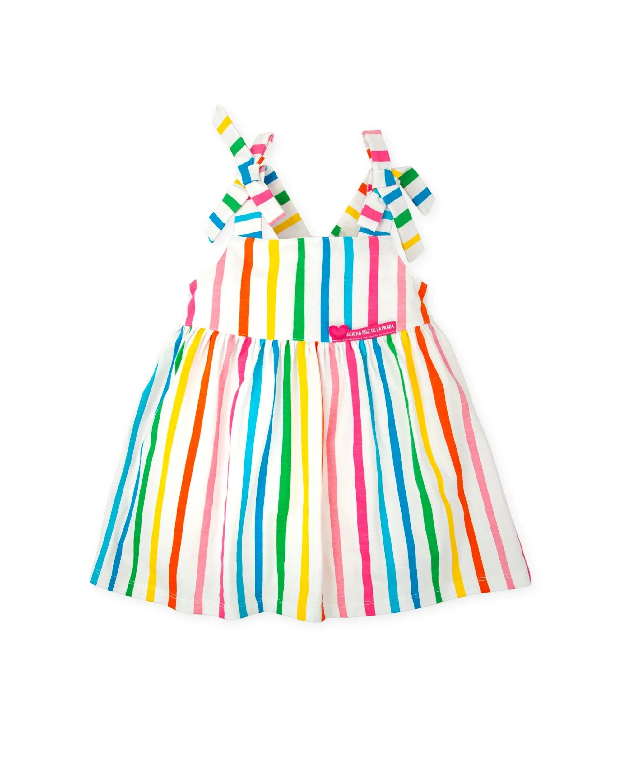 VESTIDO TIRANTES RAYAS VERTICALES DE COLORES - Agatha Ruiz de la Prada