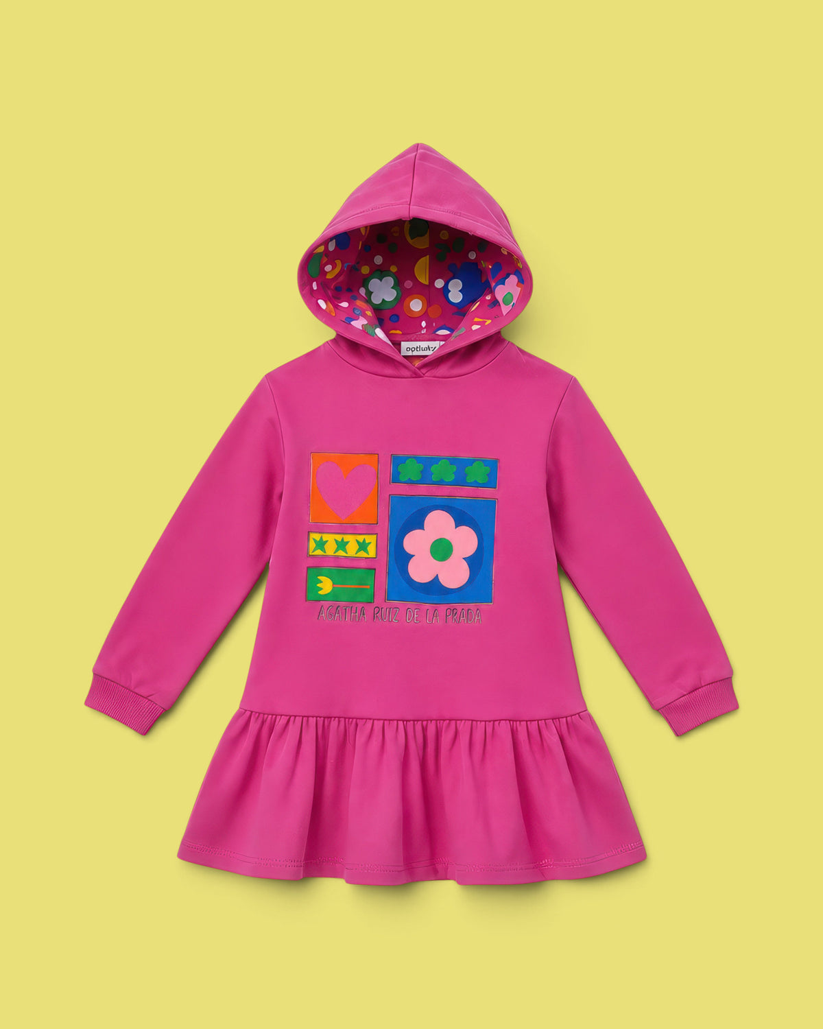 VESTIDO CON CAPUCHA FUCSIA COLORS