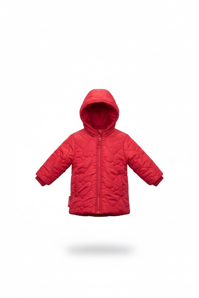 PARKA MICROFIBRA ROJA ACOLCHADA HEARTS