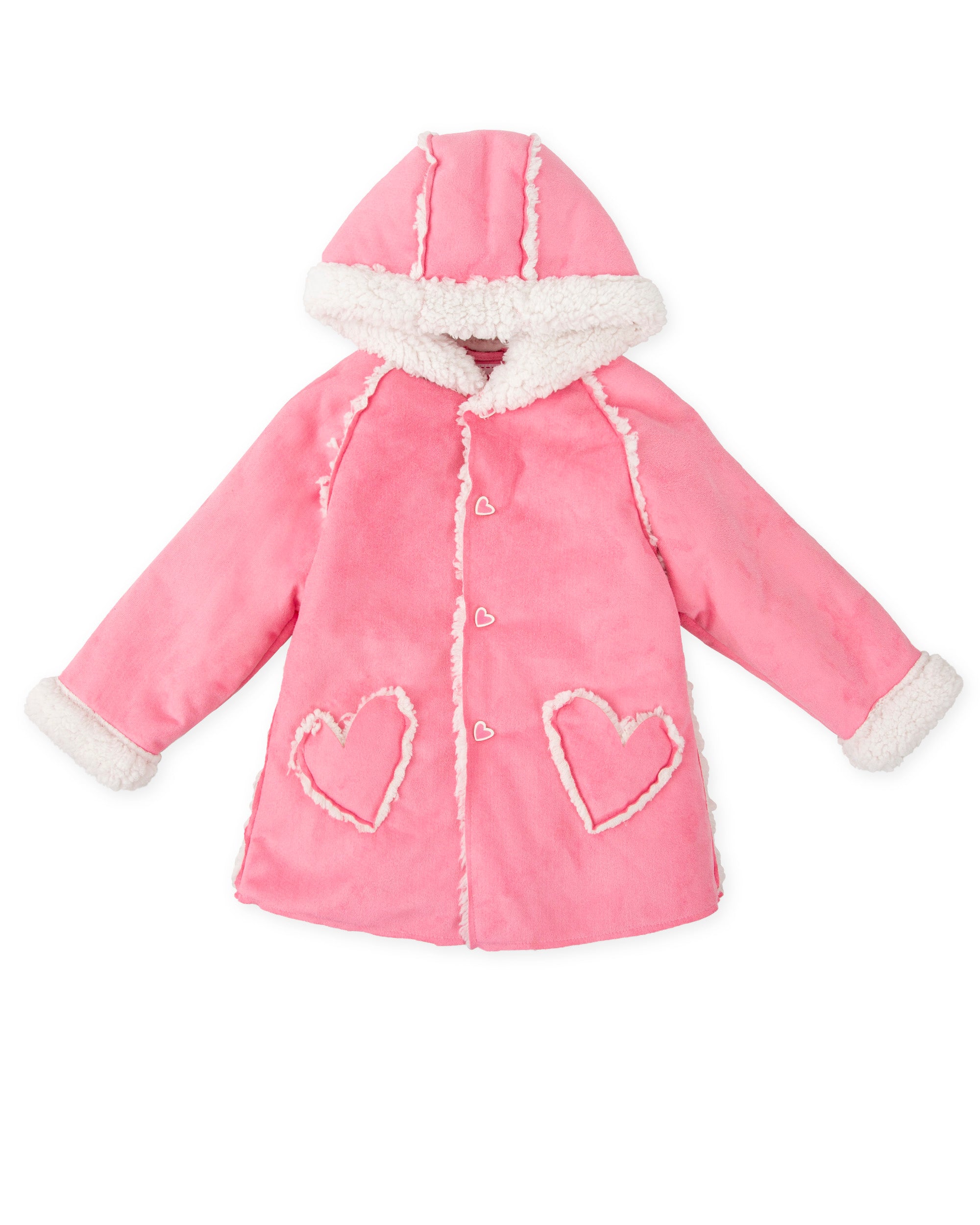COAT JACKET WITH STRAWBERRY FLEECE LINING FOR GIRL