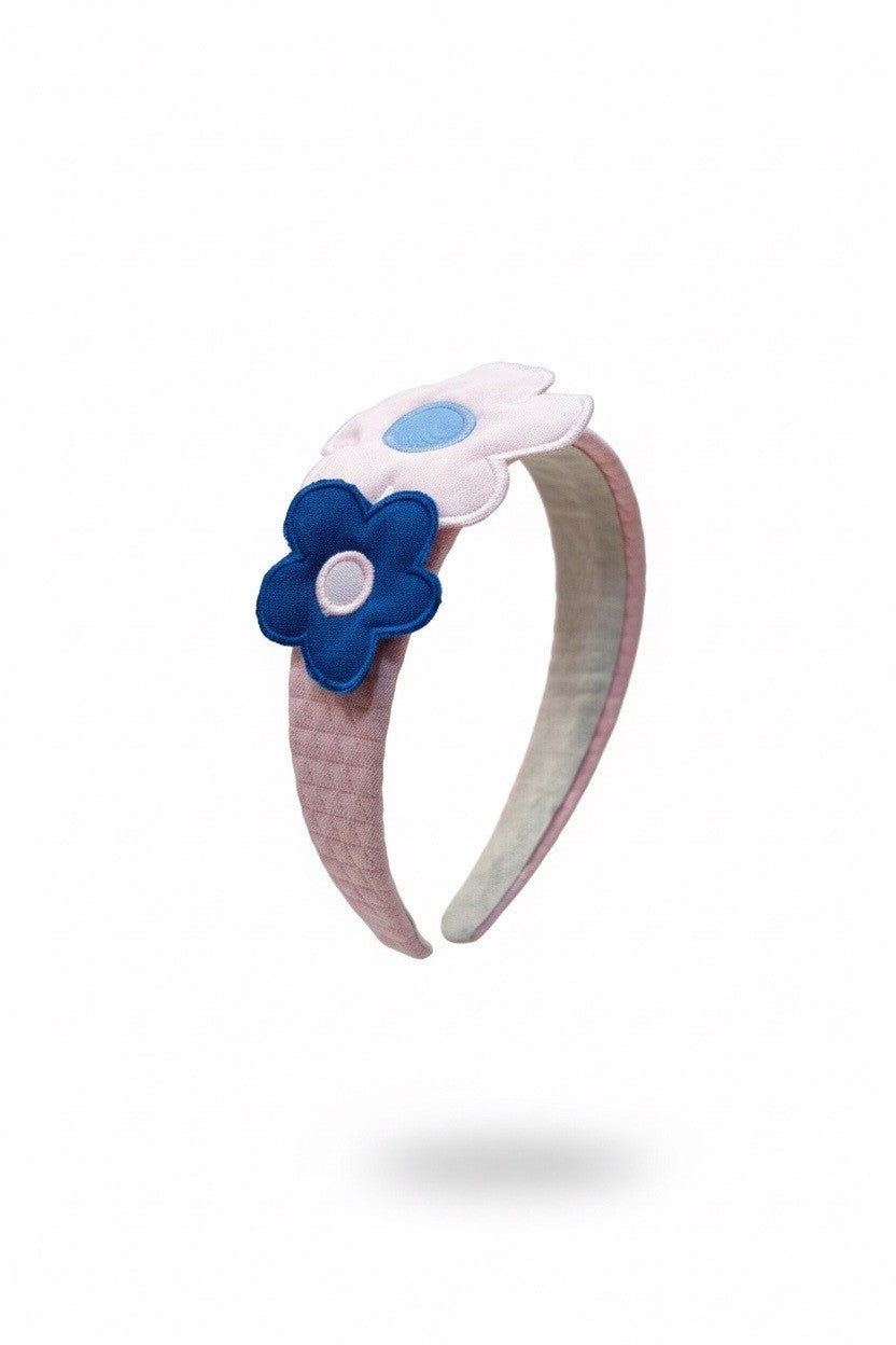 DIADEMA ROSA DUO FLORES