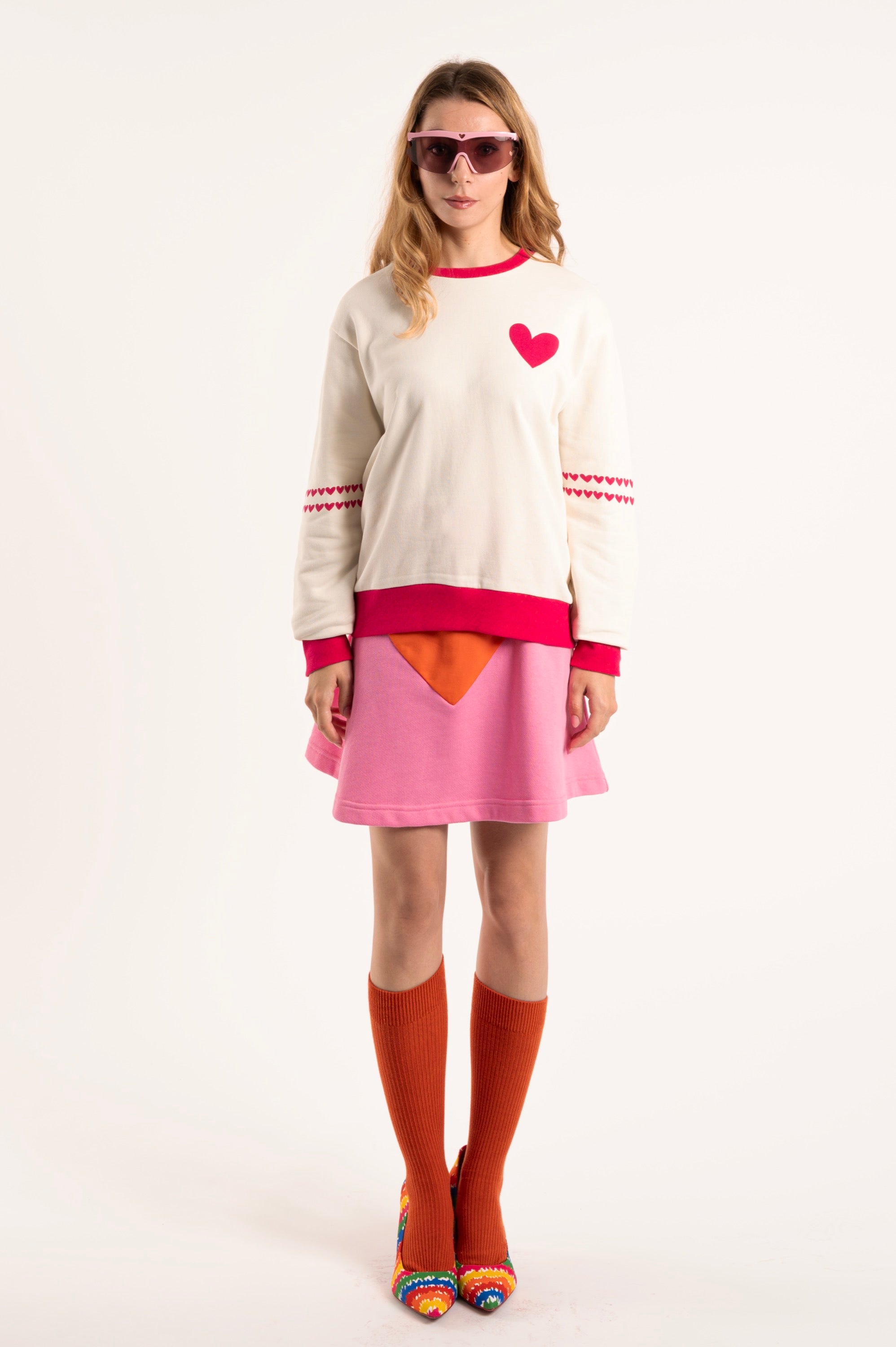 SUDADERA BLANCA CORAZON