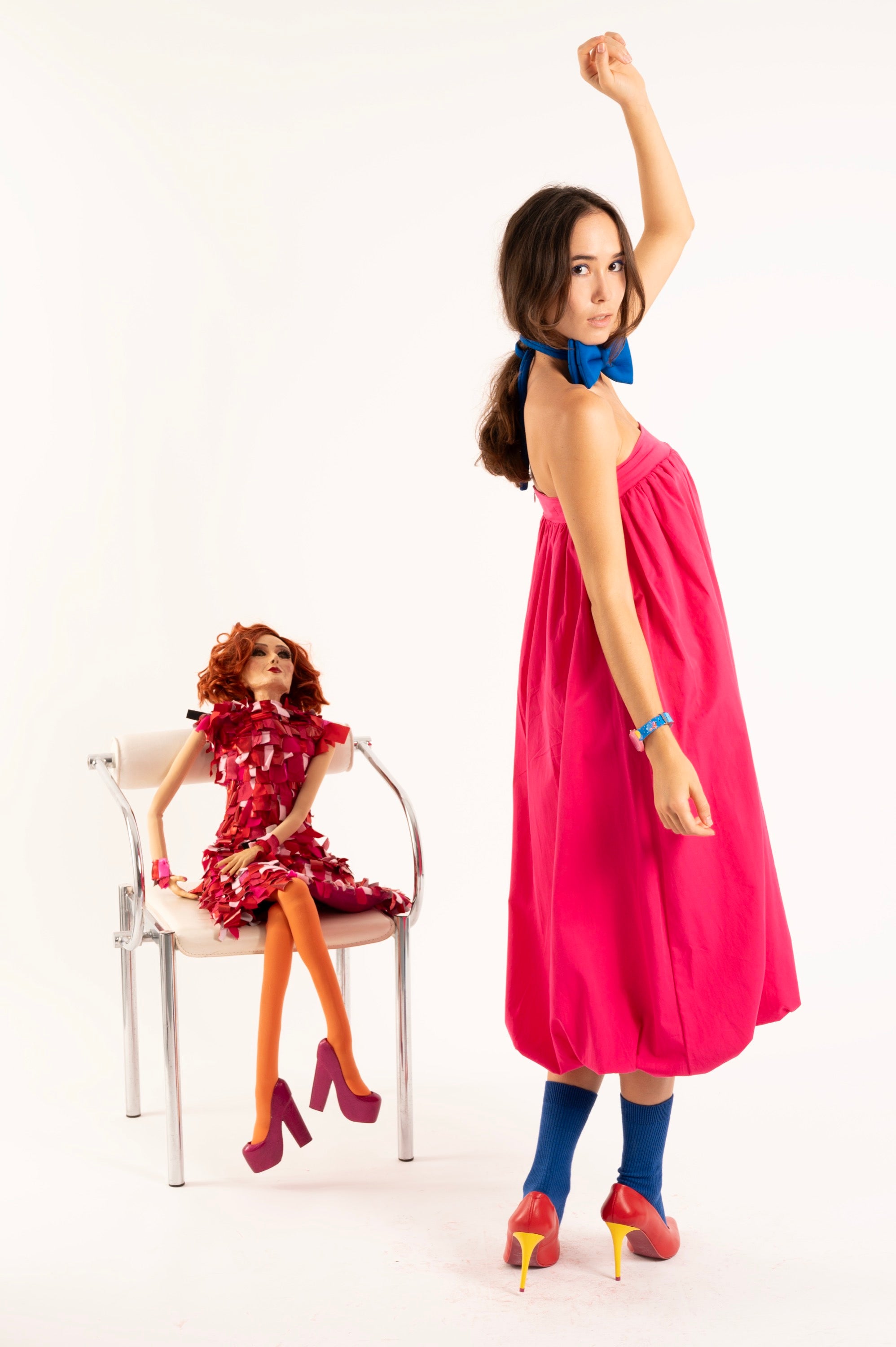 LONG FUCHSIA BALLOON SKIRT