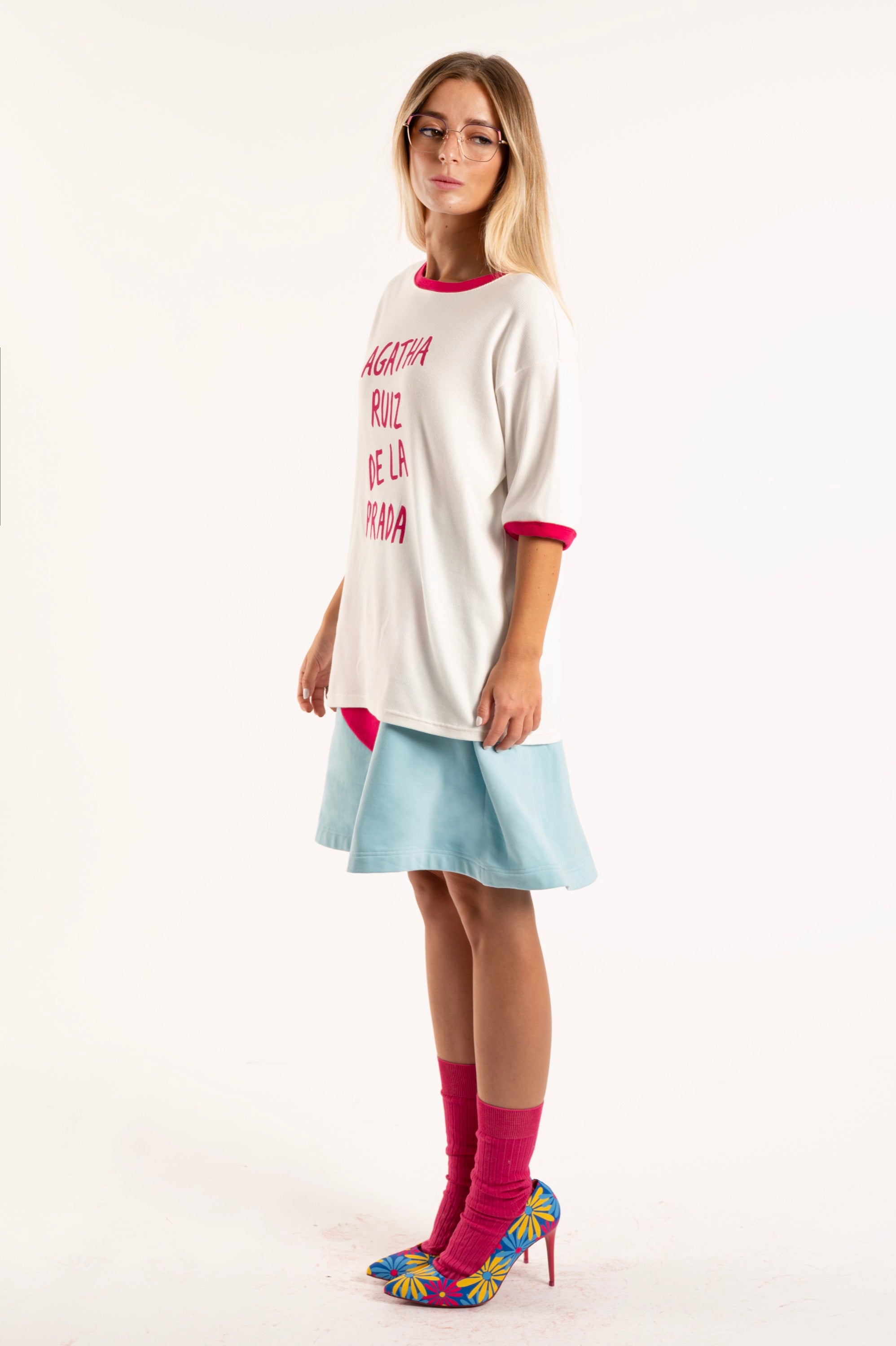 T-SHIRT PINK LETTERS AGATHA RUIZ DE LA PRADA