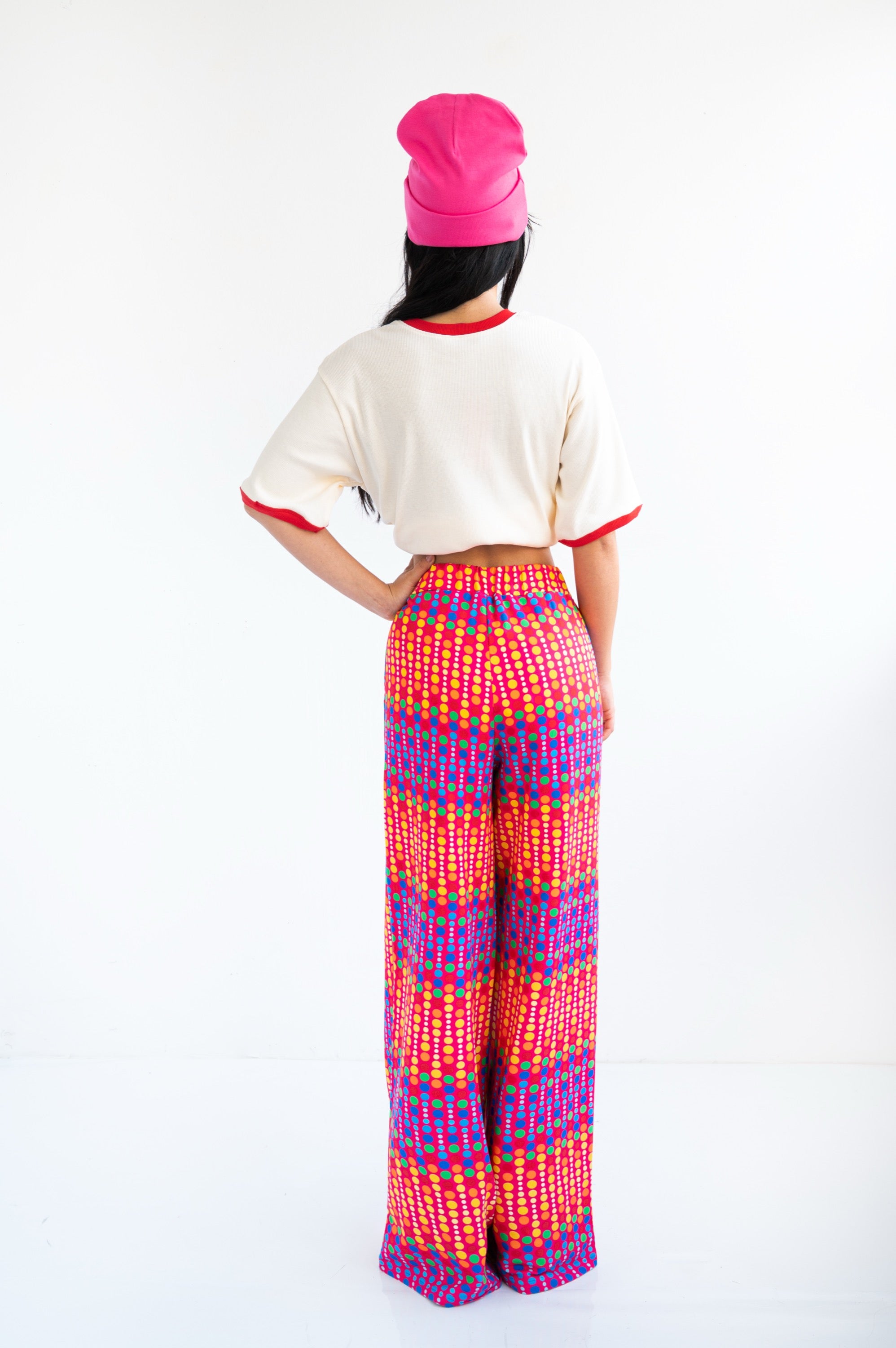 MULTICOLOR POLKA DOT PANTS