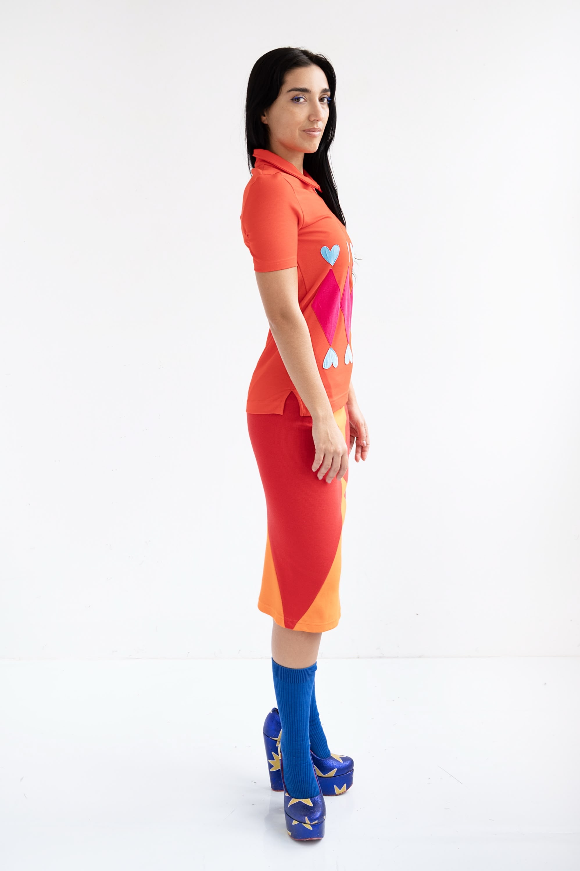 ORANGE POLO RHOMBUSES