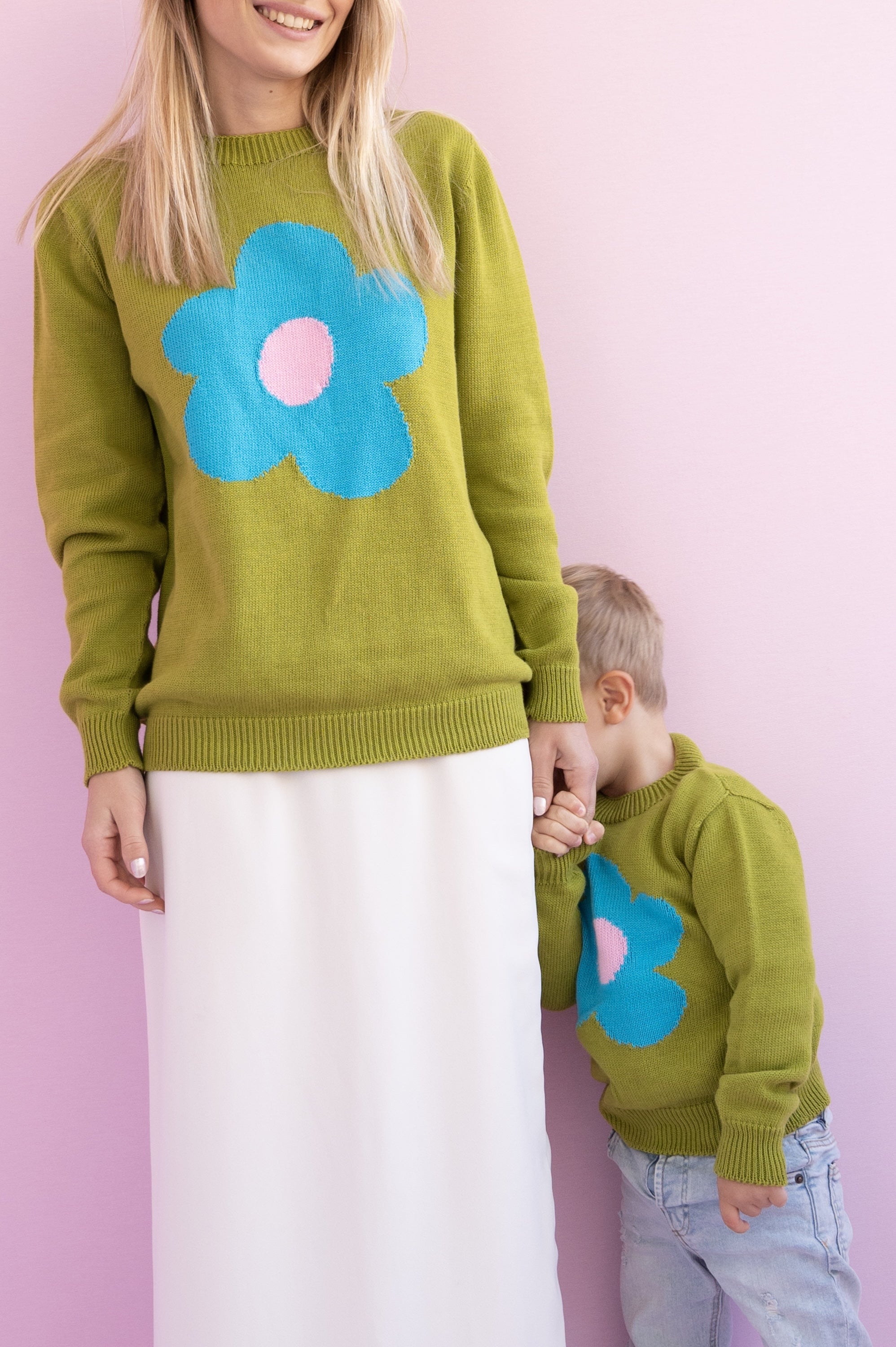 JERSEY ALGODON MUJER VERDE FLOR