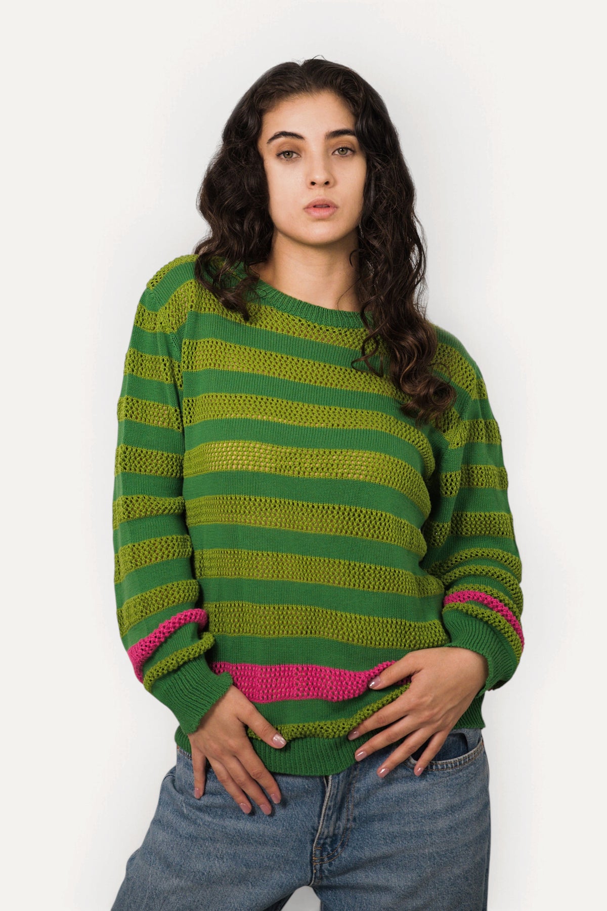 JERSEY VERDE CALADOS