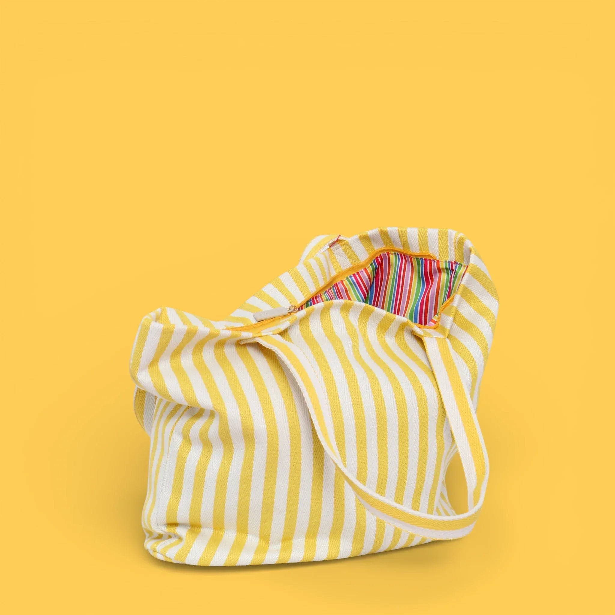 TOTE PLAYA RAYAS AMARILLO - Agatha Ruiz de la Prada
