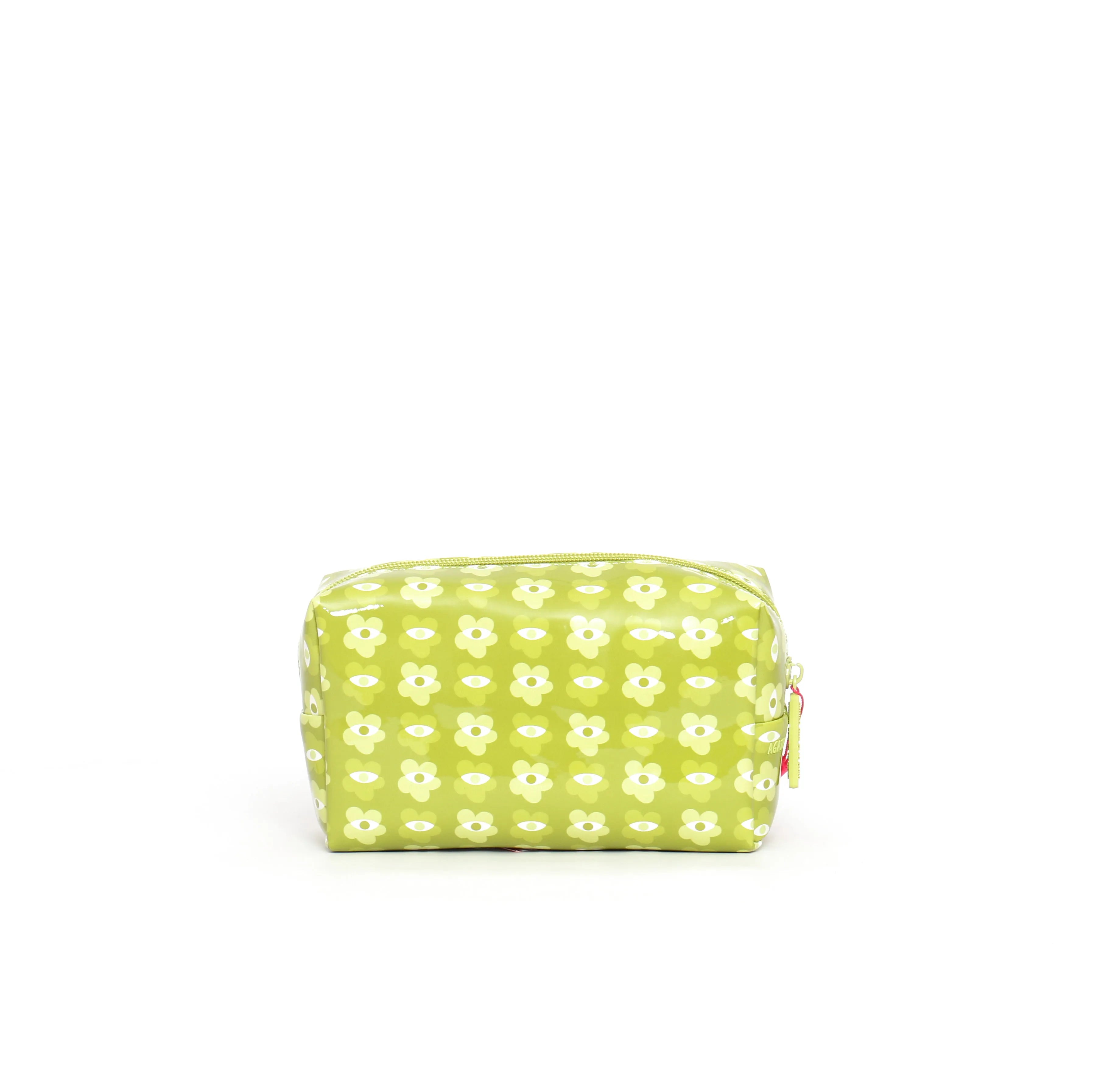 Small Pistachio Green Printed Toiletry Bag