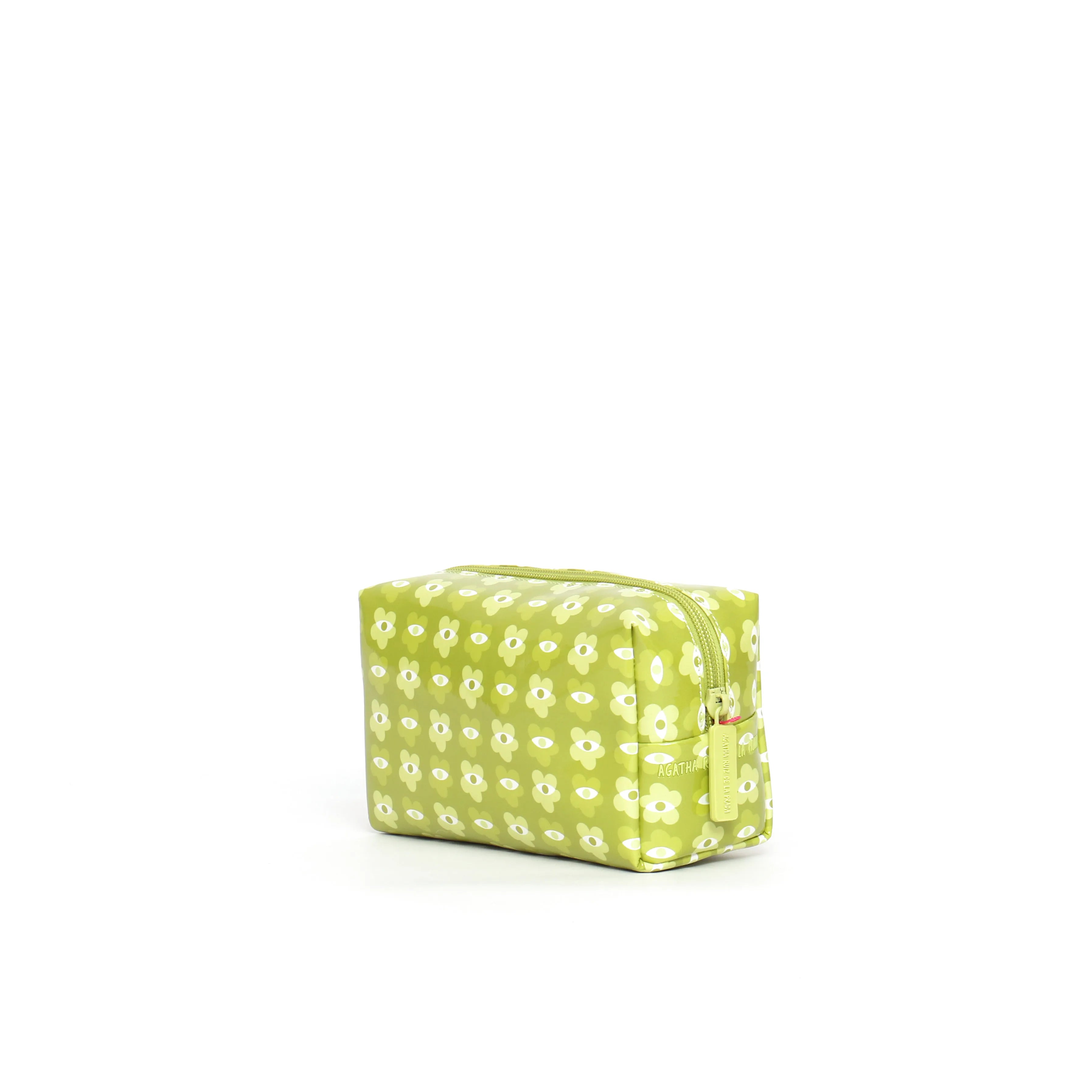 Small Pistachio Green Printed Toiletry Bag