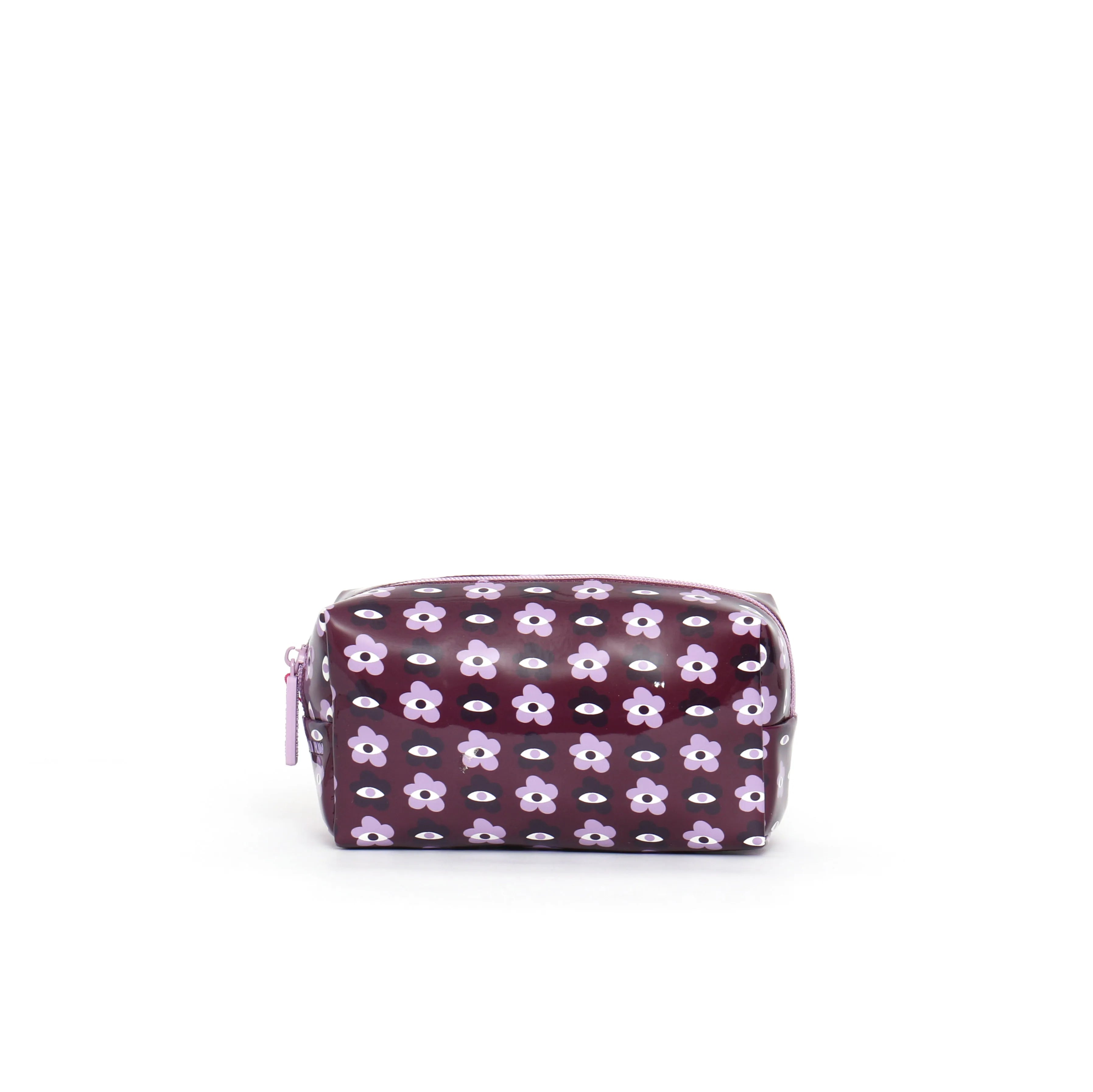 Trousse petite imprimé violet