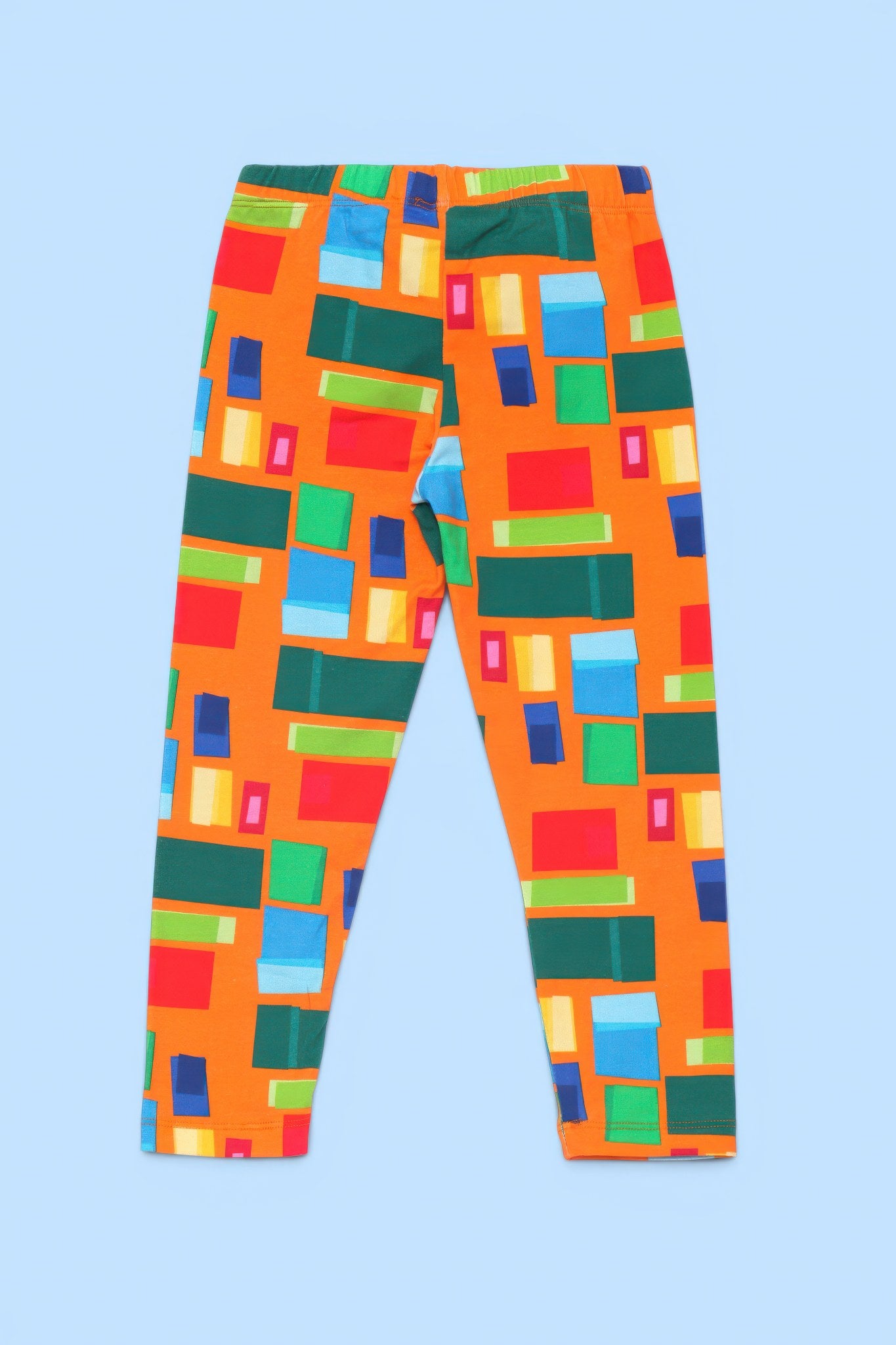 LEGGING NARANJA ESTAMPADO CUADROS