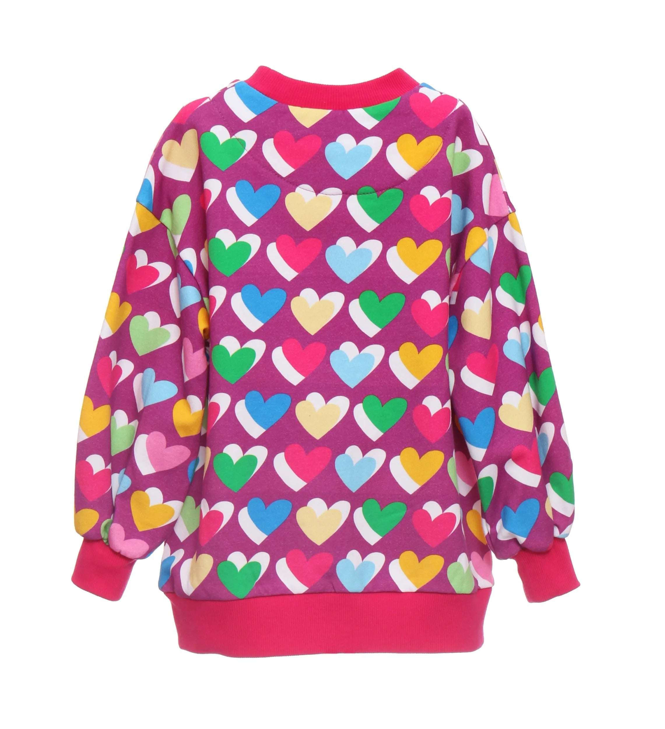 SWEATSHIRT COLORFUL HEARTS