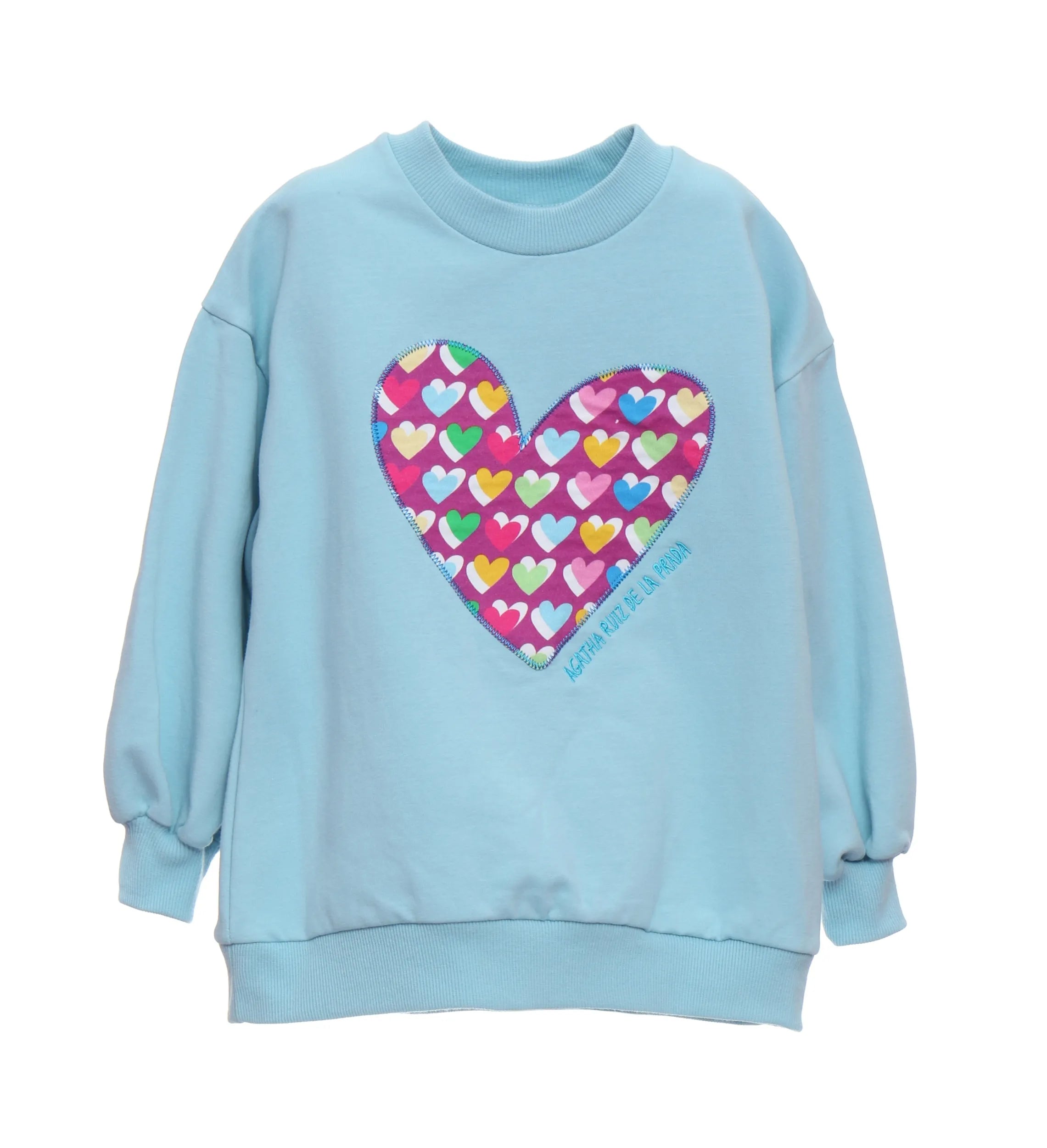 Sweatshirt bleu cœur de couleurs
