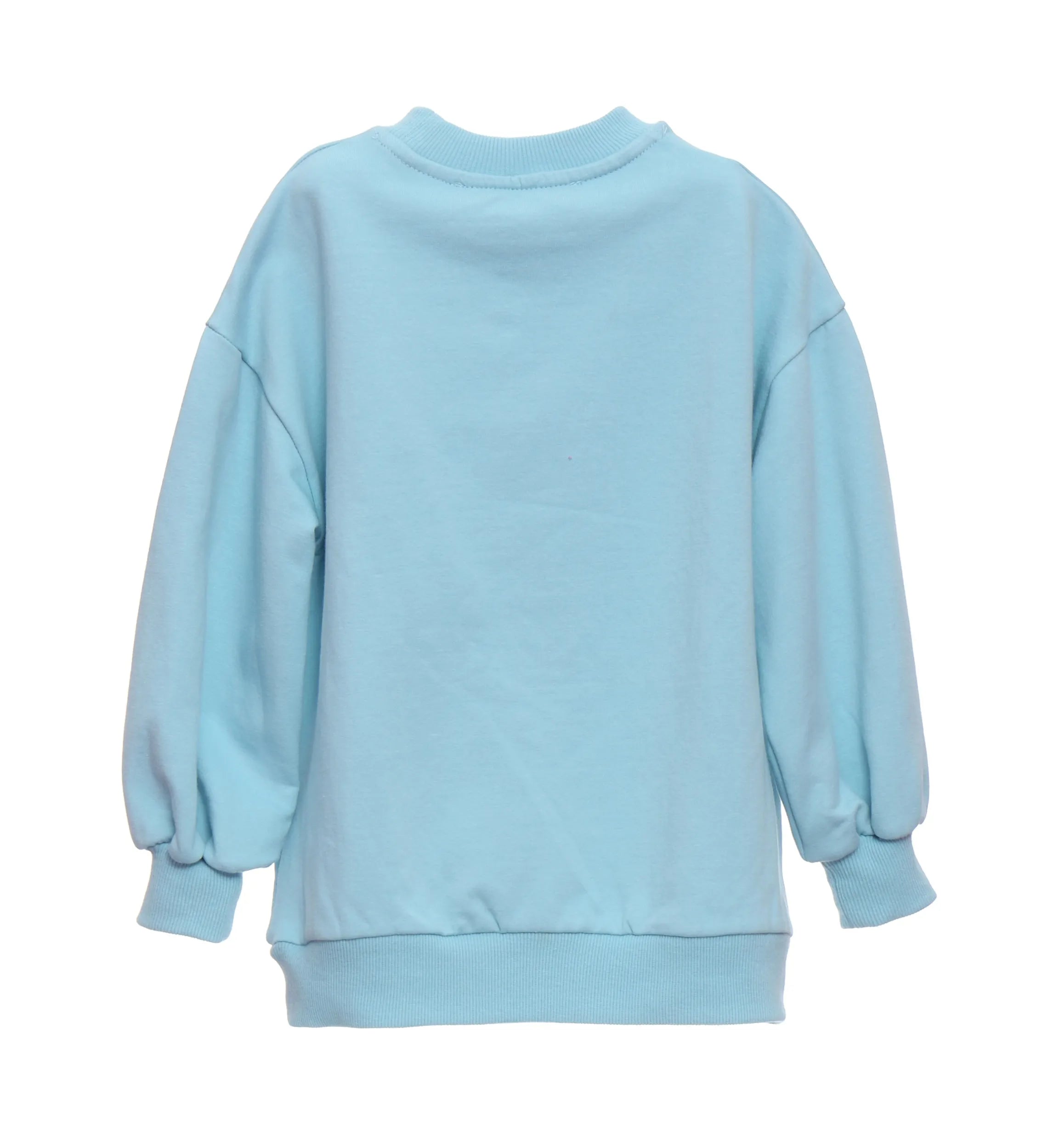 SUDADERA AZUL CORAZON DE COLORES