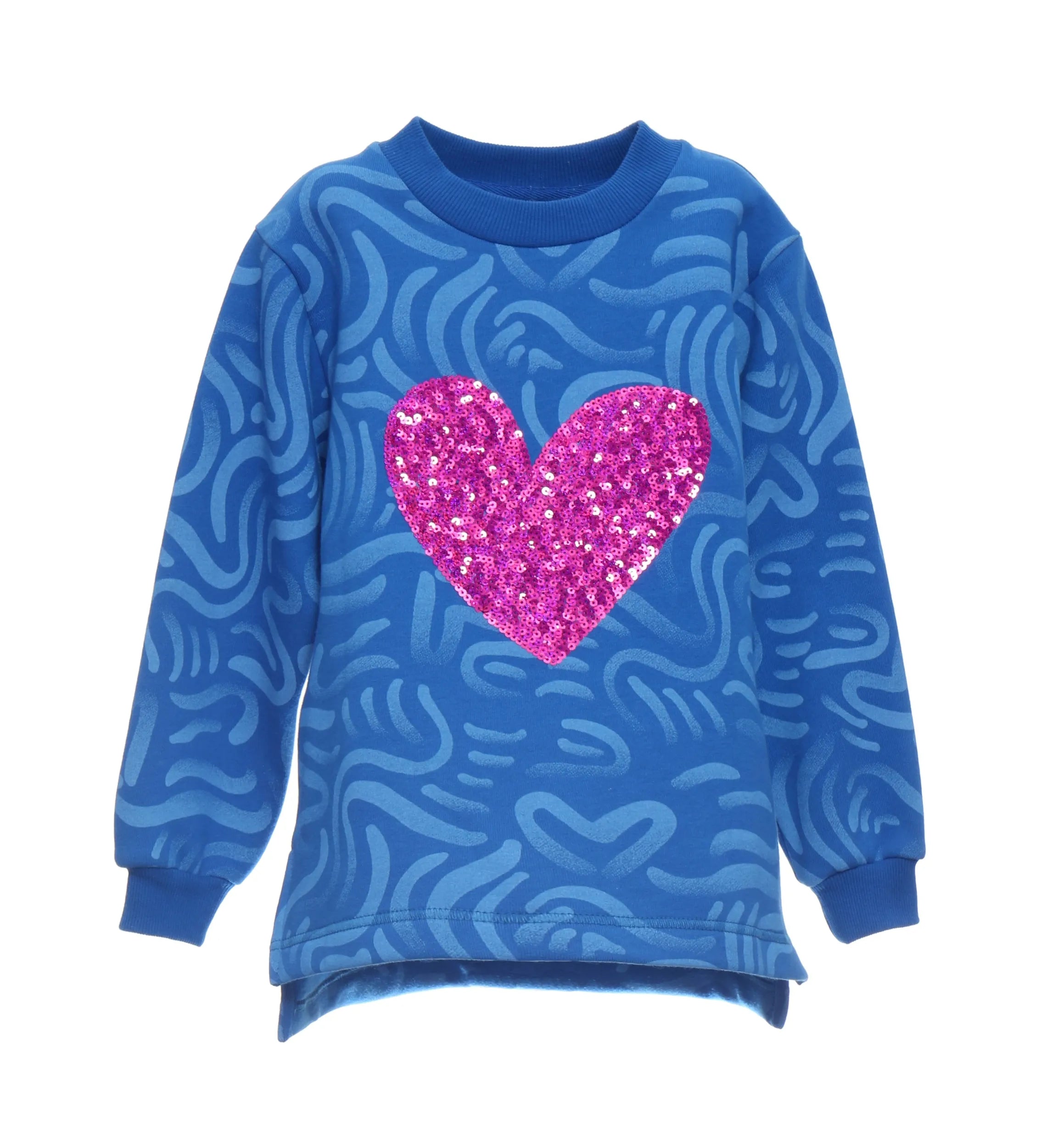 Sweat-shirt bleu ondes