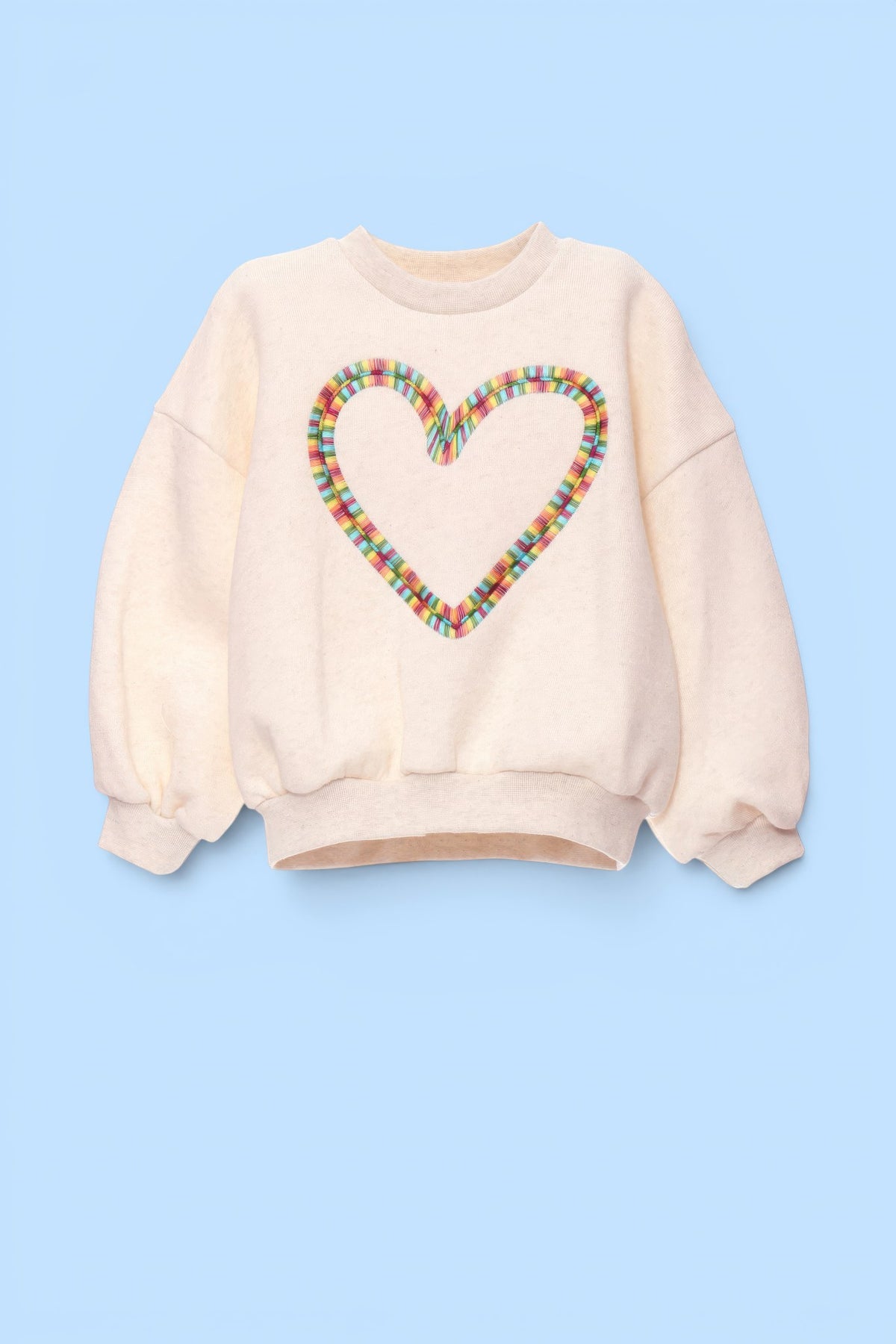 SUDADERA NATURAL CORAZON DOBLE