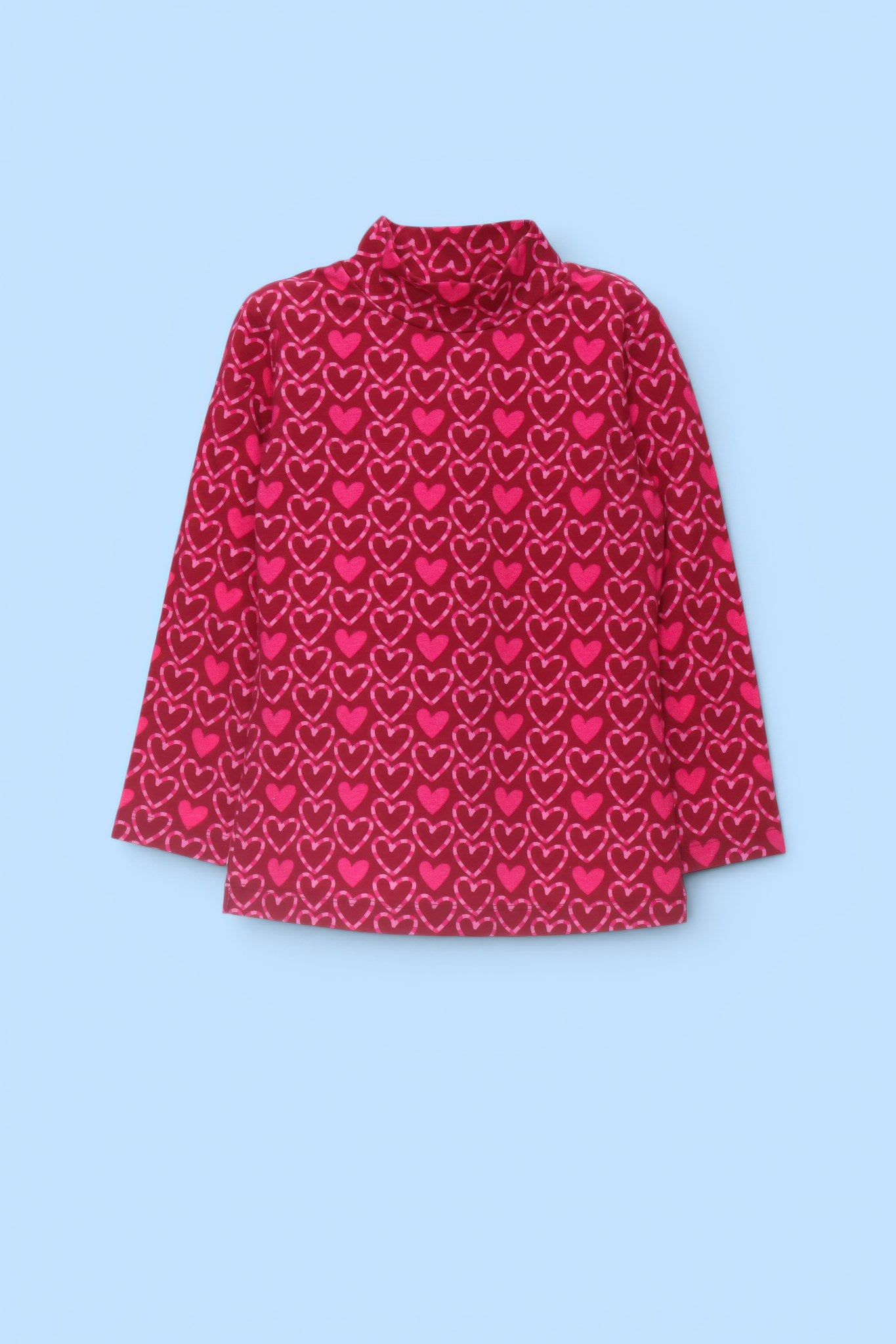 CAMISETA C/A CORAZONES FUCSIAS