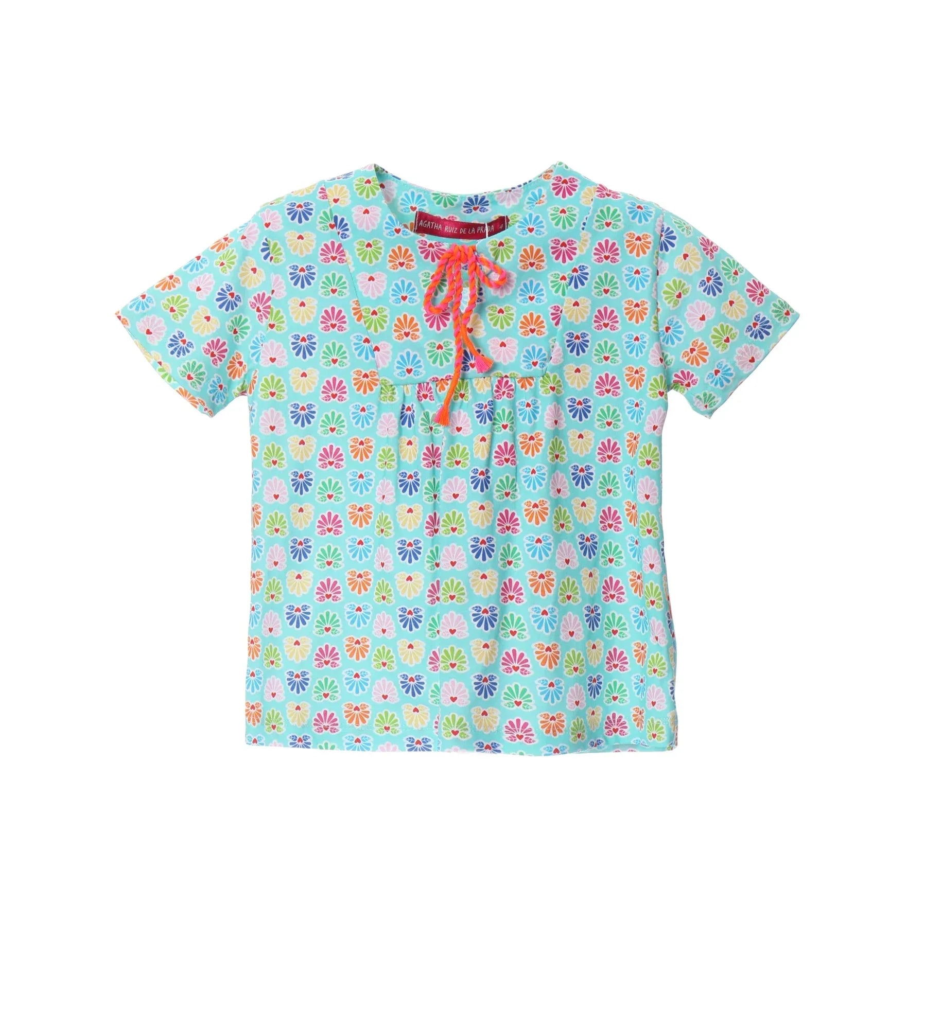CAMISETA TURQUESA ESTAMPADO GOA - Agatha Ruiz de la Prada