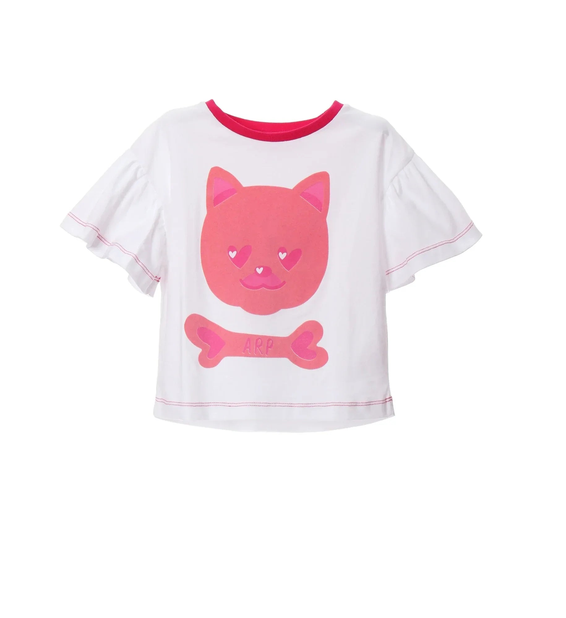 CAMISETA BLANCA GATITO ROSA - Agatha Ruiz de la Prada