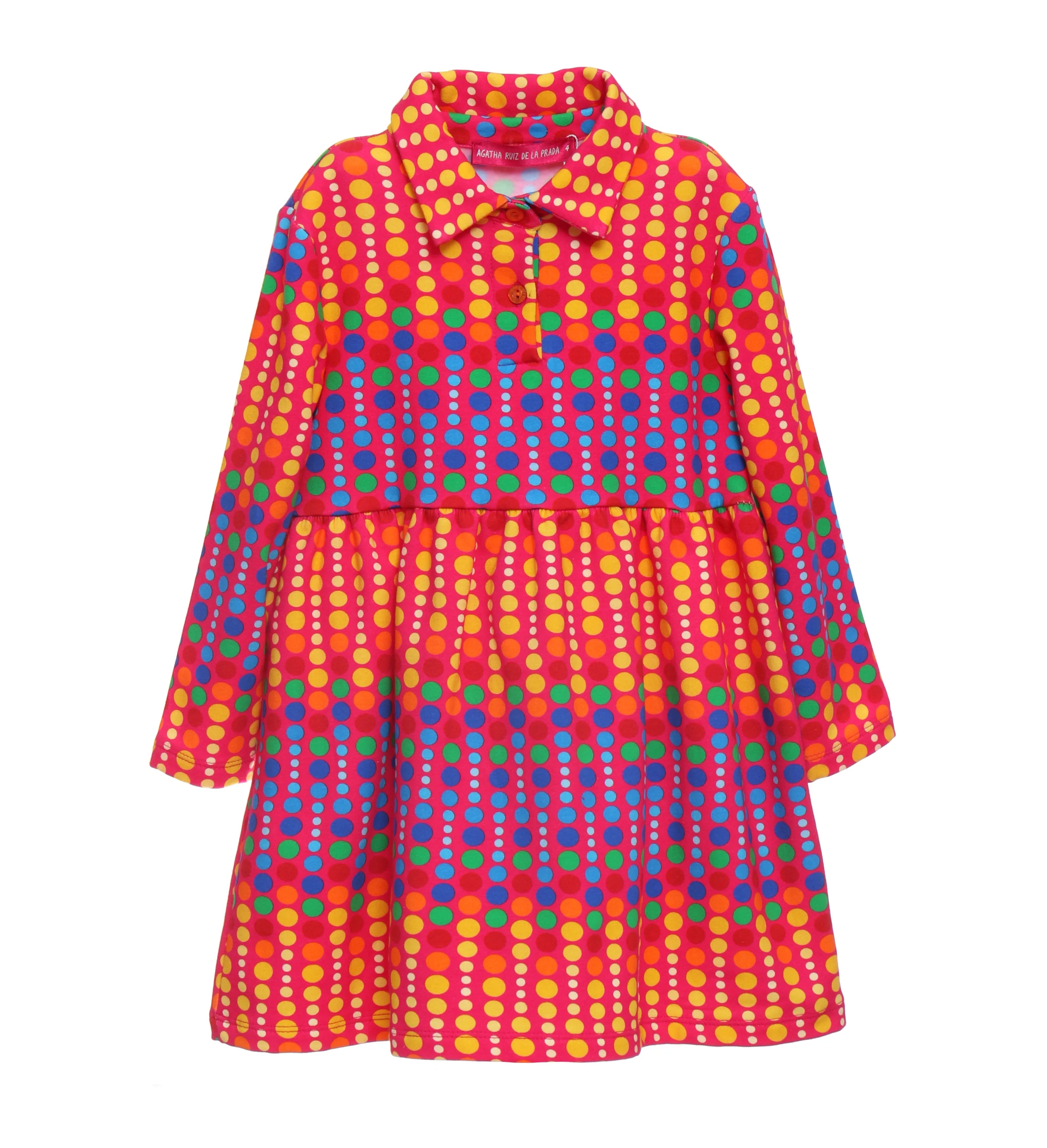 DRESS SHIRT WITH COLORFUL POLKA DOTS