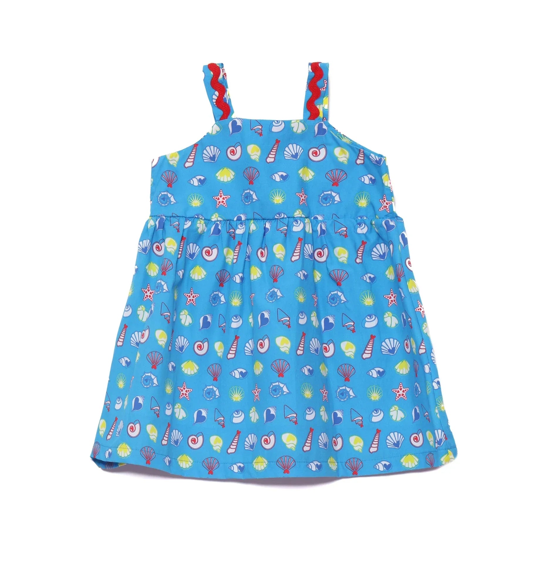VESTIDO TIRANTES AZUL CONCHAS - Agatha Ruiz de la Prada