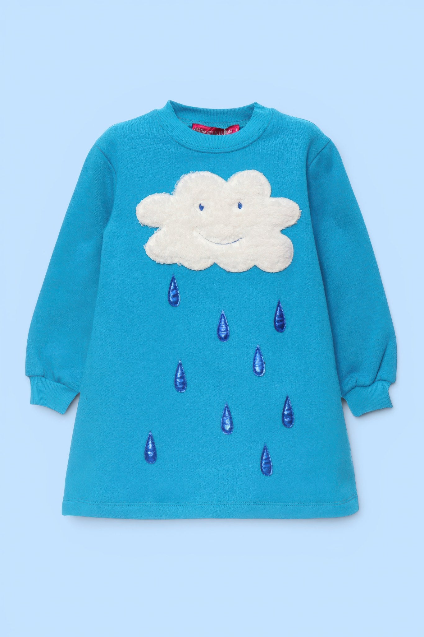 VESTIDO AZUL NUBE LLUVIA