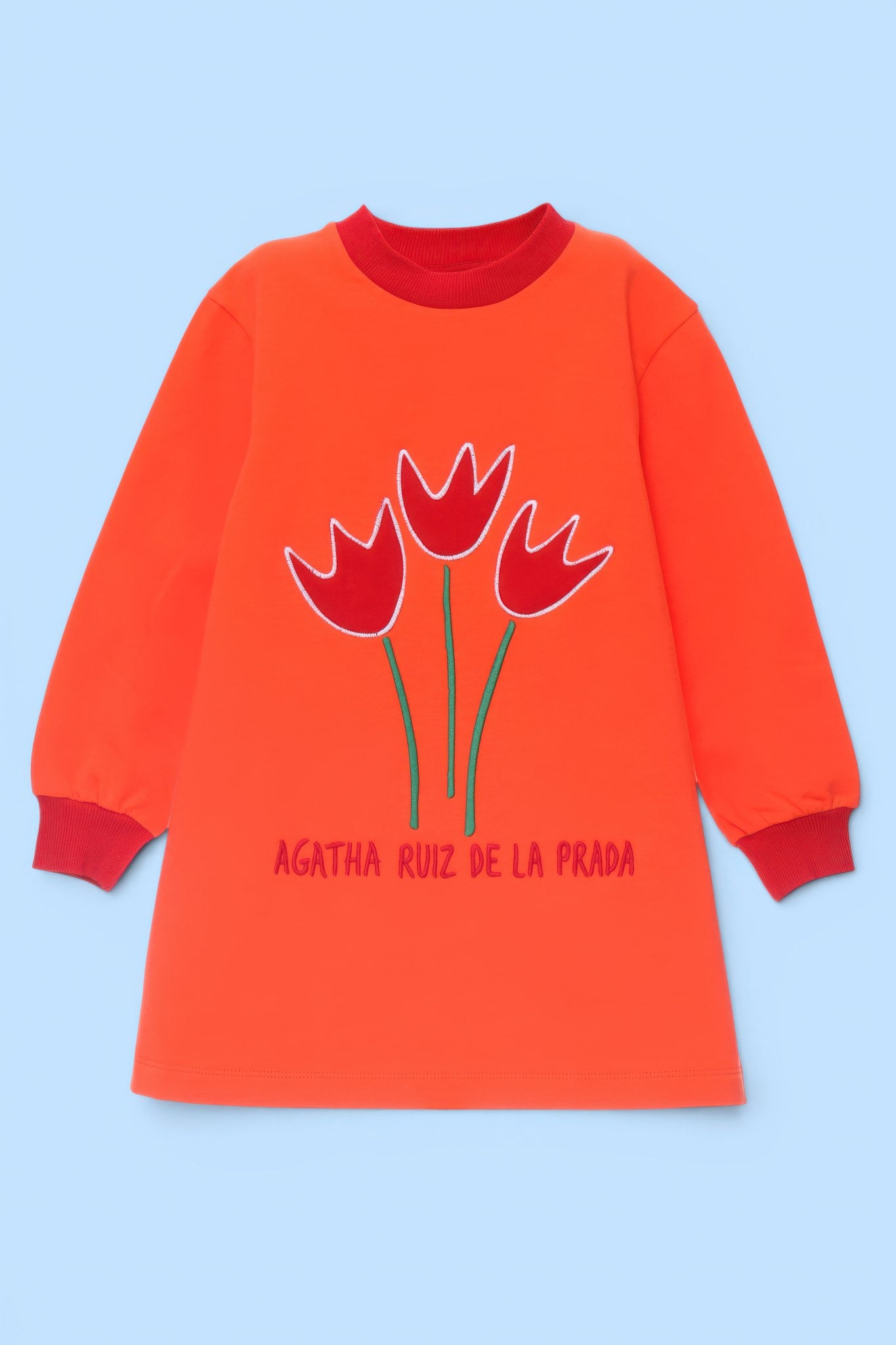 VESTIDO NARANJA TULIPANES