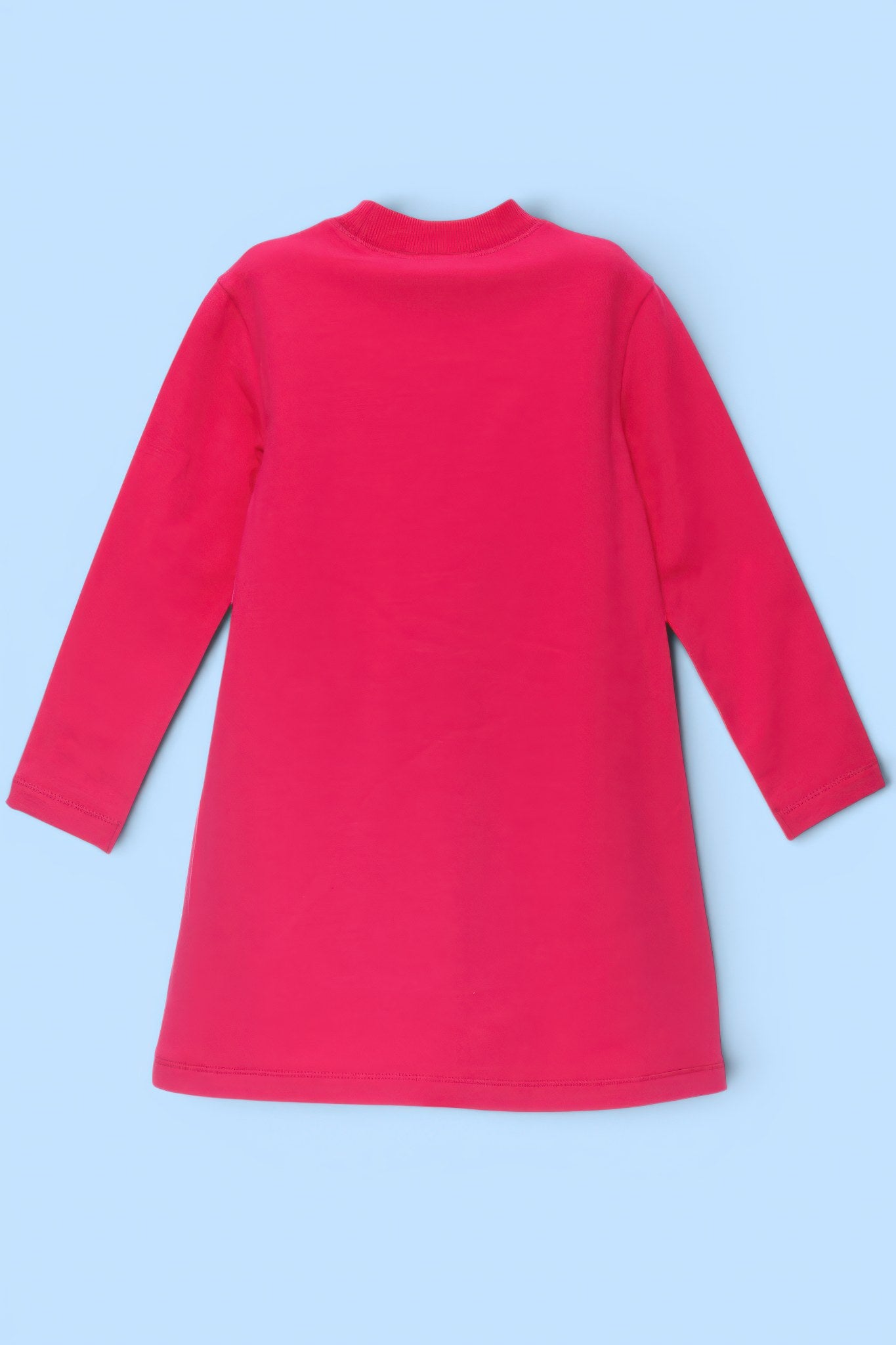 VESTIDO FUCSIA ARCOIRIS Y CORAZONES