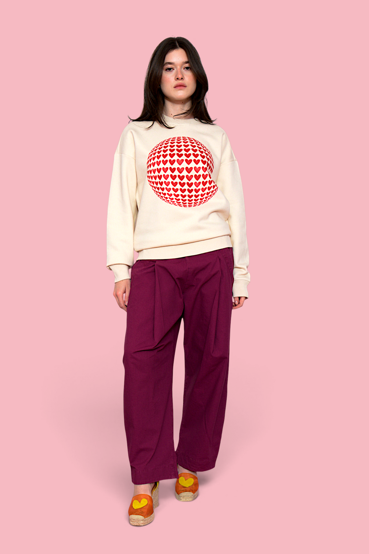 NATURAL HEARTS BALL oversized sweatshirt