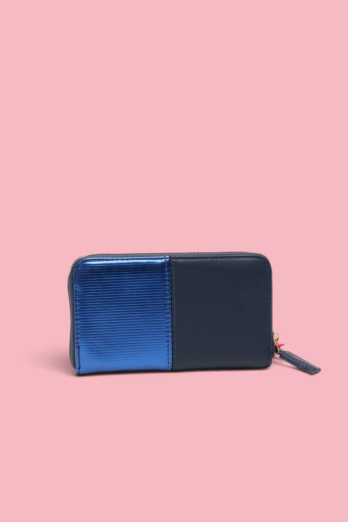 PORTAFOGLIO BIMITATERIALE BLU