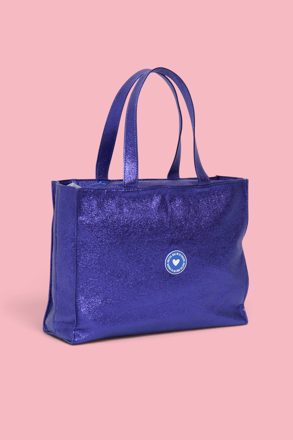 SHOPPER GLITTER BLU