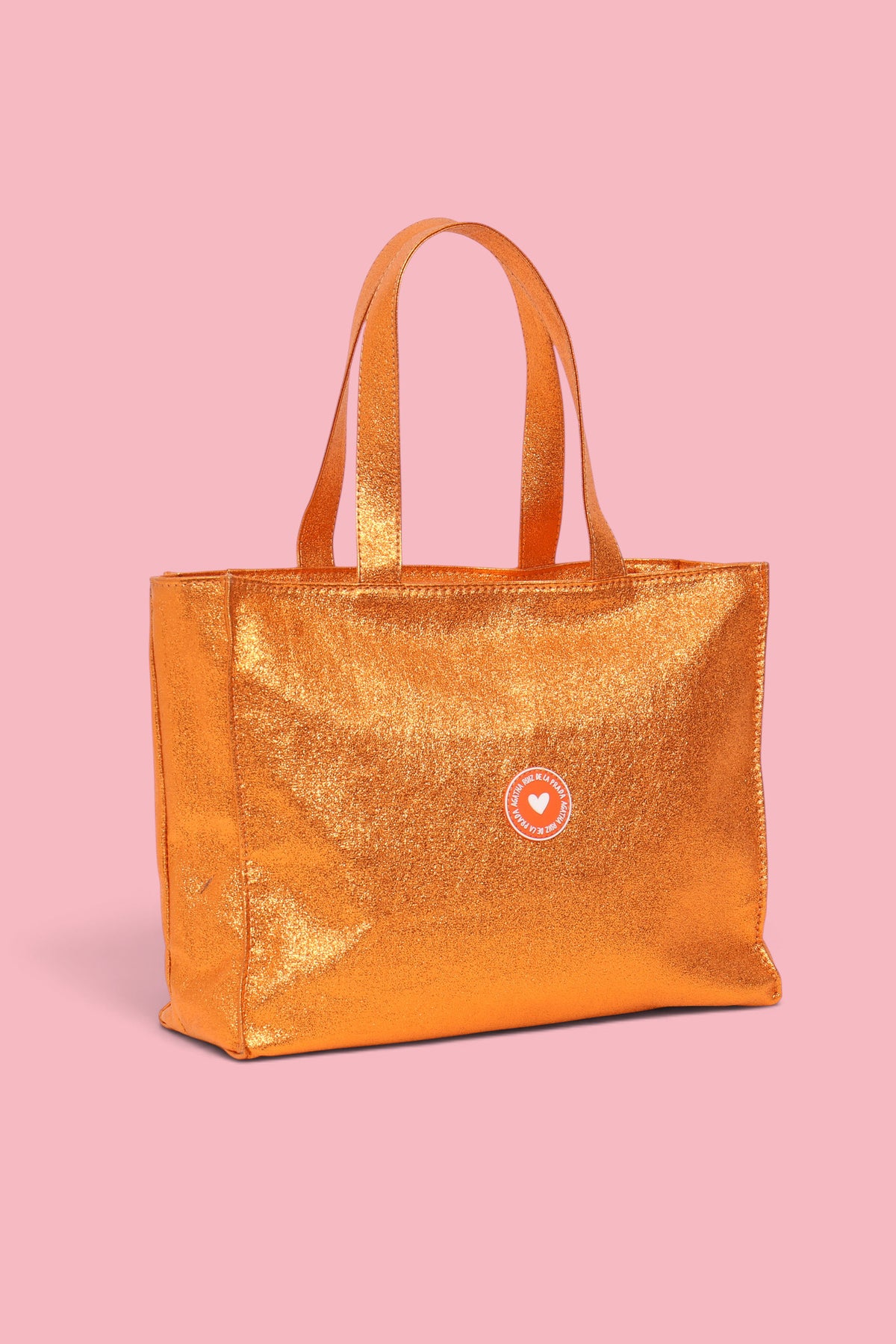 SHOPPER GLITTER ARANCIONE