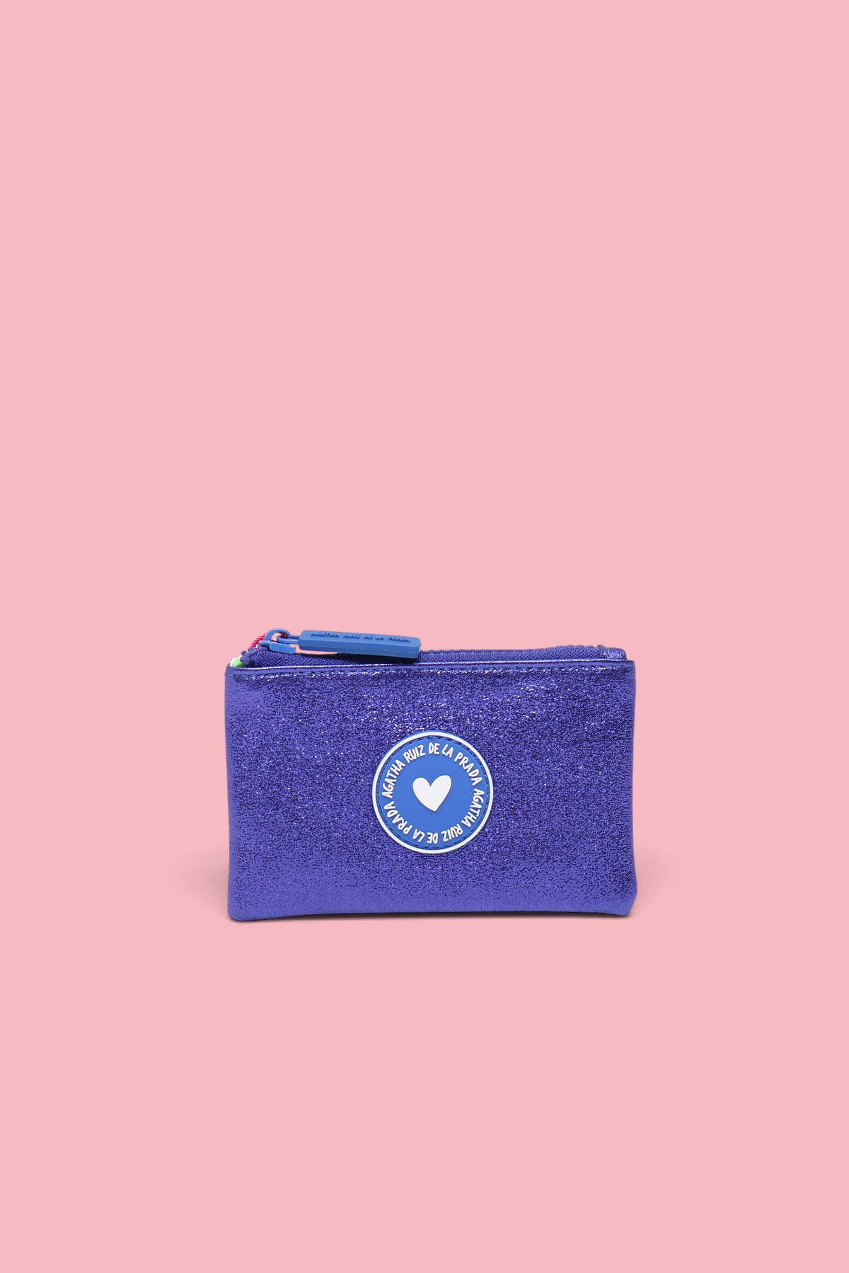 PORTAMONETE GLITTER BLU