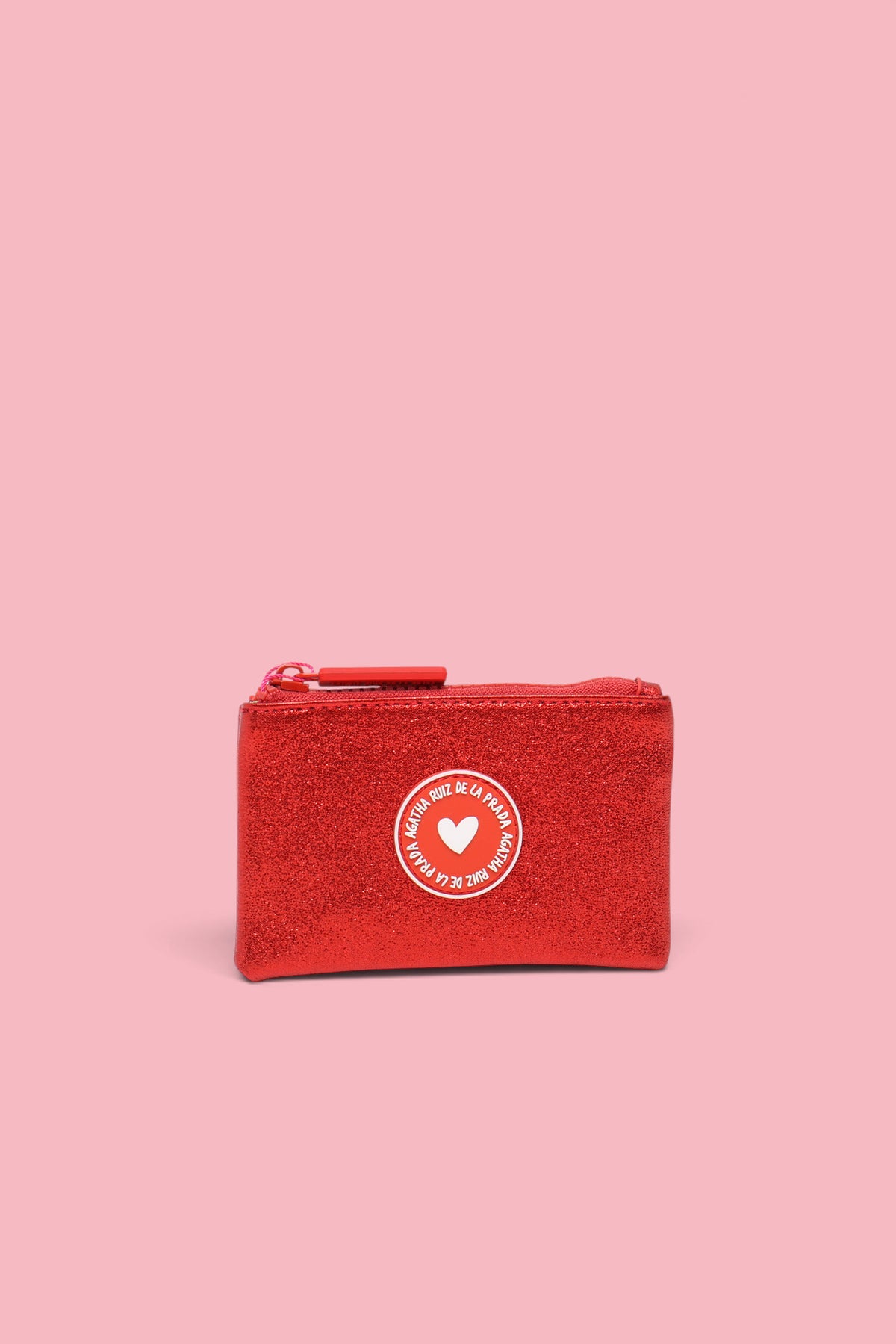 PORTAMONETE GLITTER ROSSO