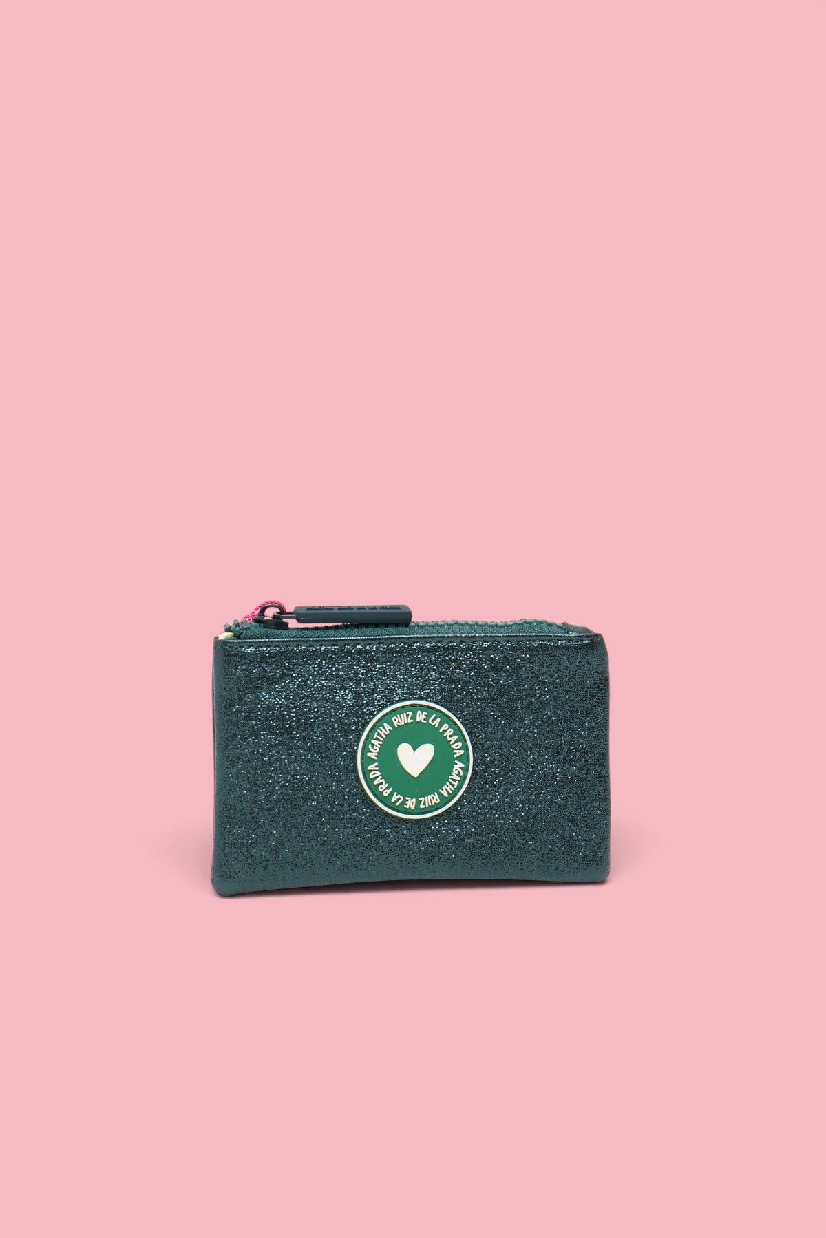 PORTAMONETE GLITTER VERDE