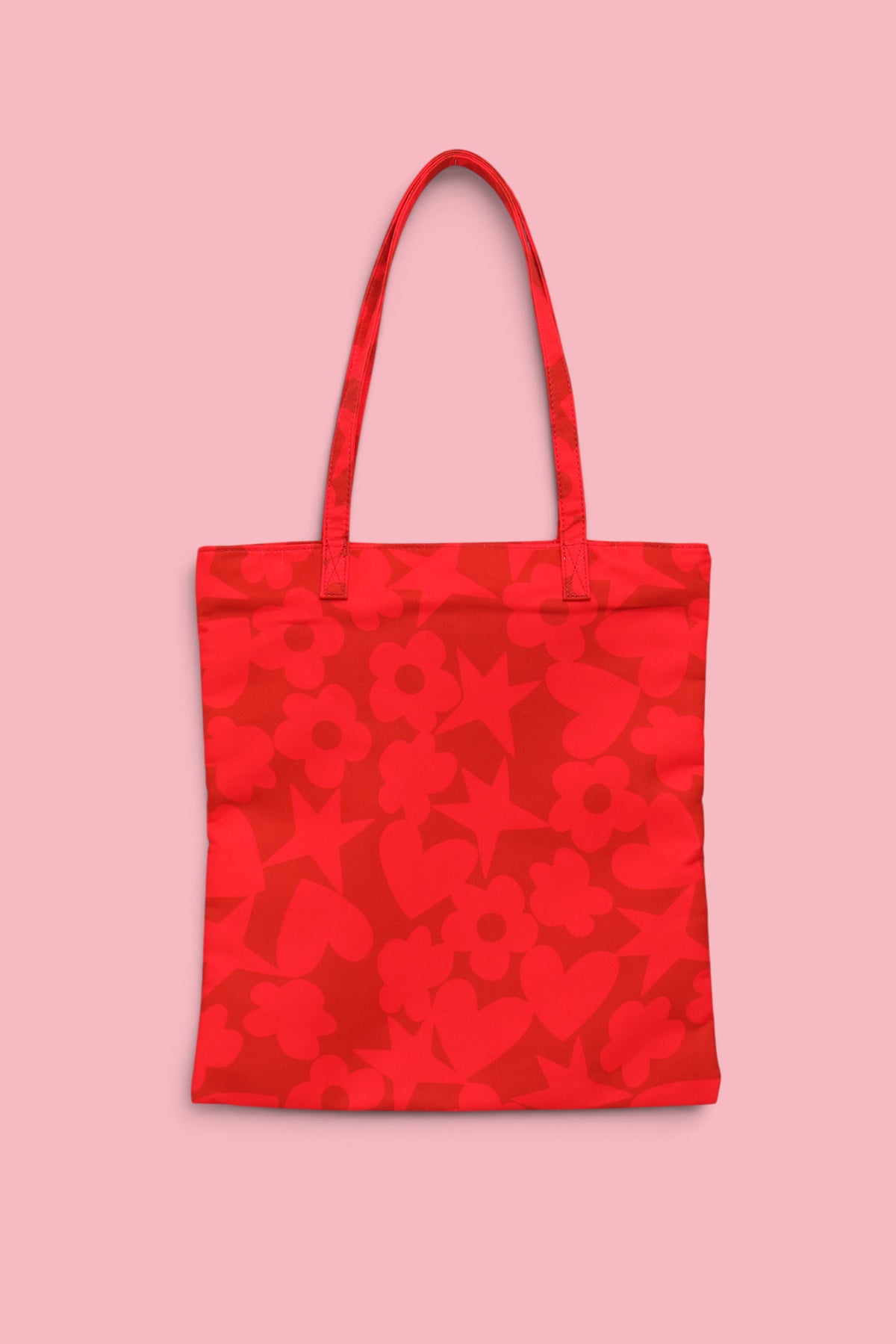 BORSA TOTE CON ICONE ROSSO