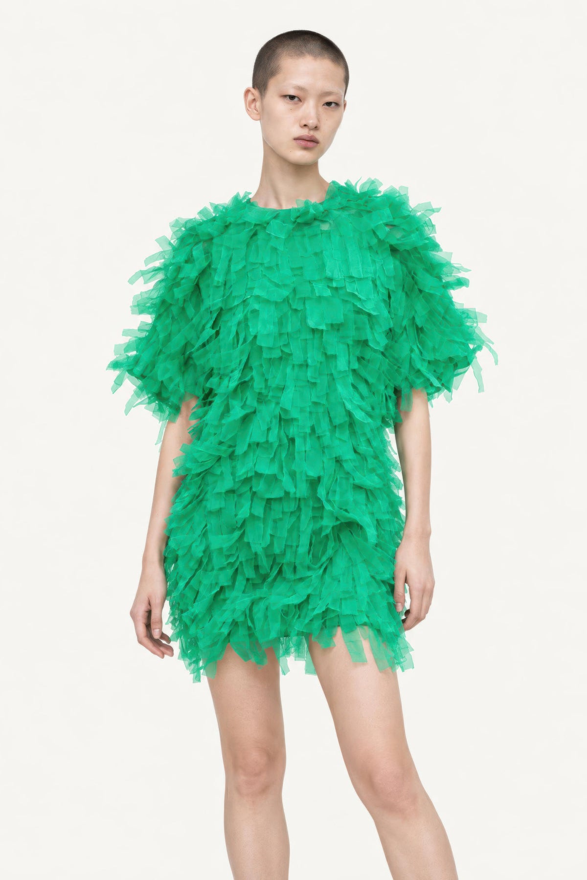 VESTIDO DESFILE GALLOS VERDE