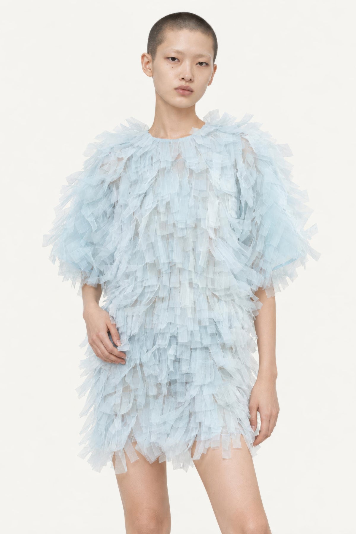 VESTIDO DESFILE GALLOS AZUL
