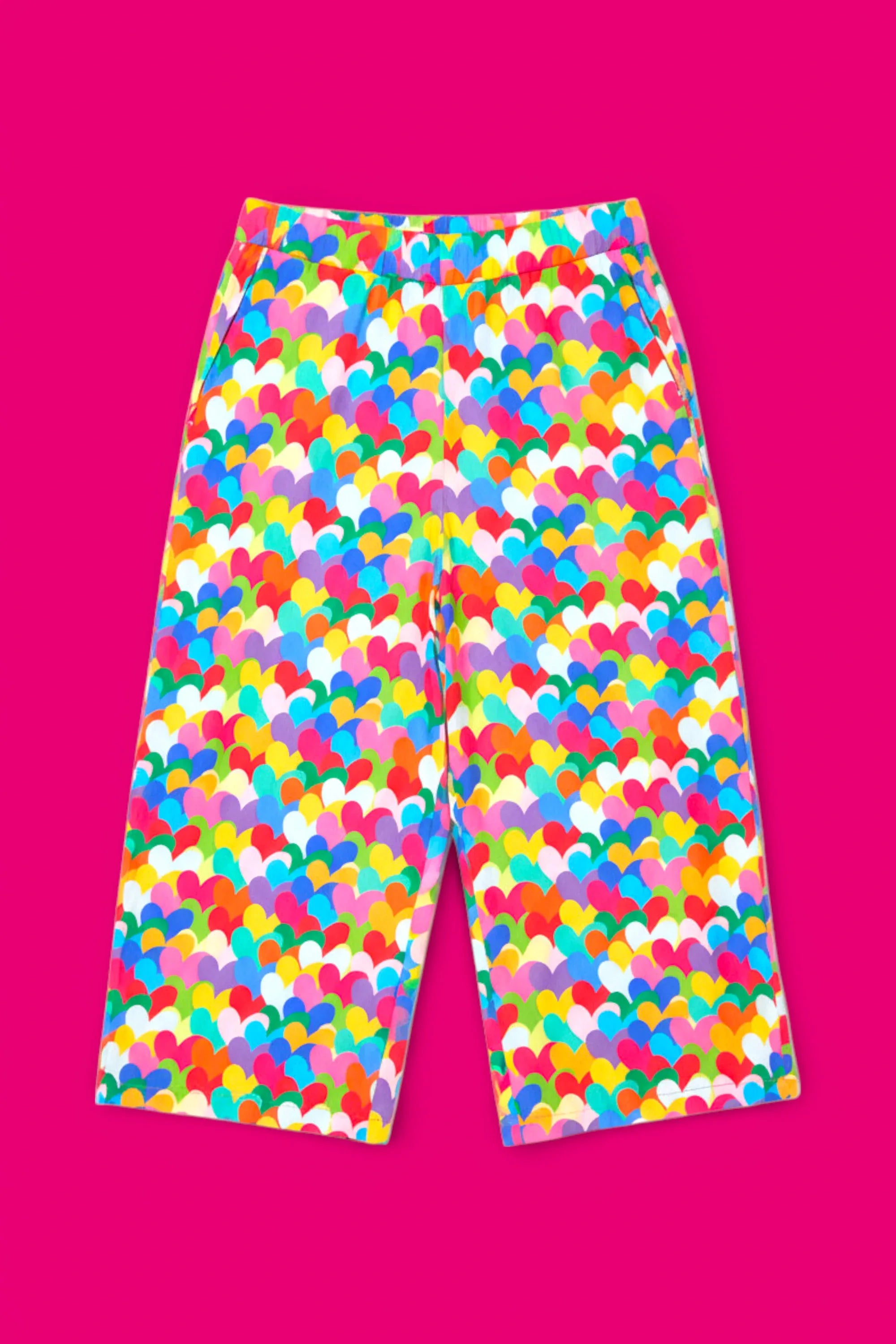 PANTALON CORAZONES MULTICOLOR CULLOTE - Agatha Ruiz de la Prada